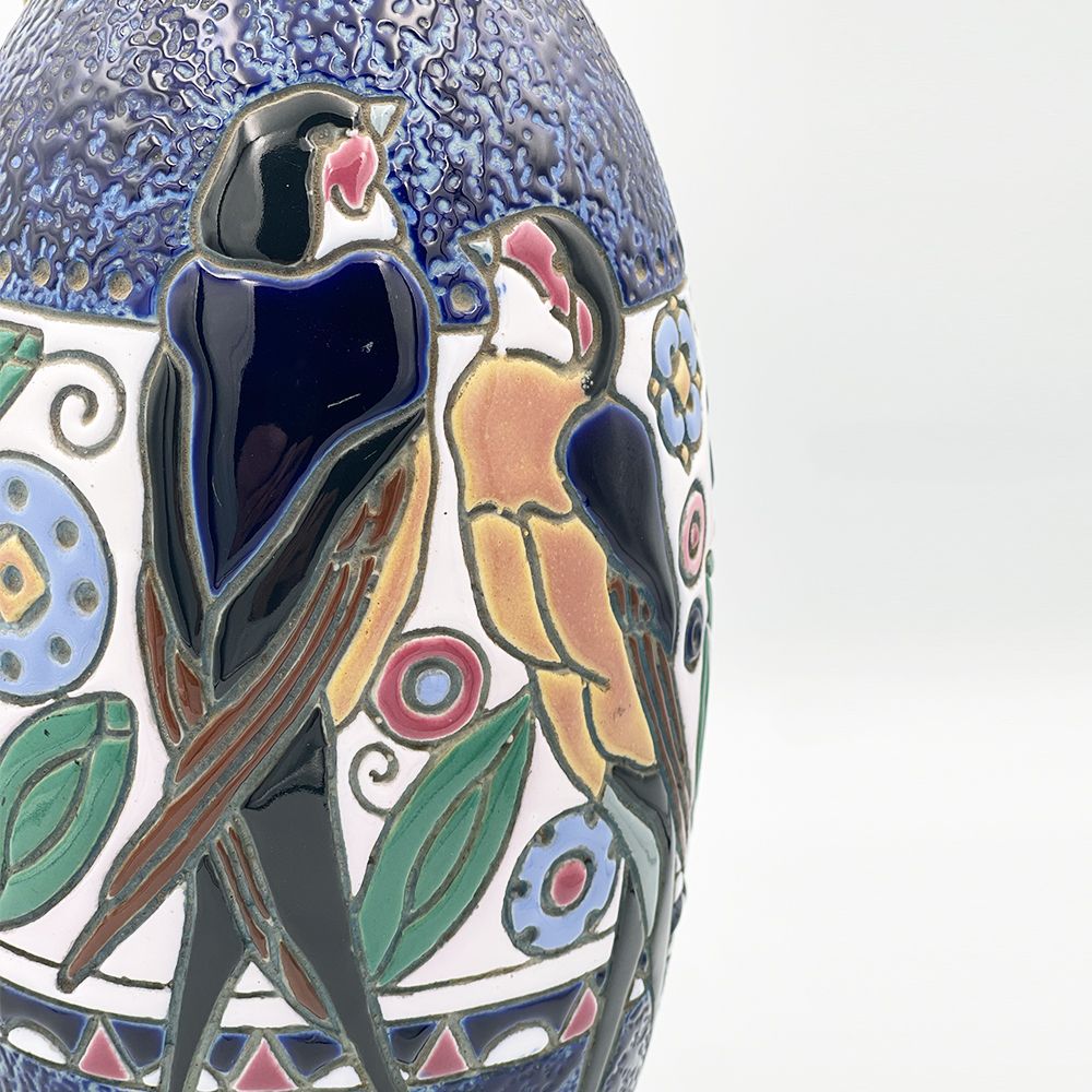 Swallow Lamp Base "Amphora" Czecho Eslovaquia, 1920 photo for sale