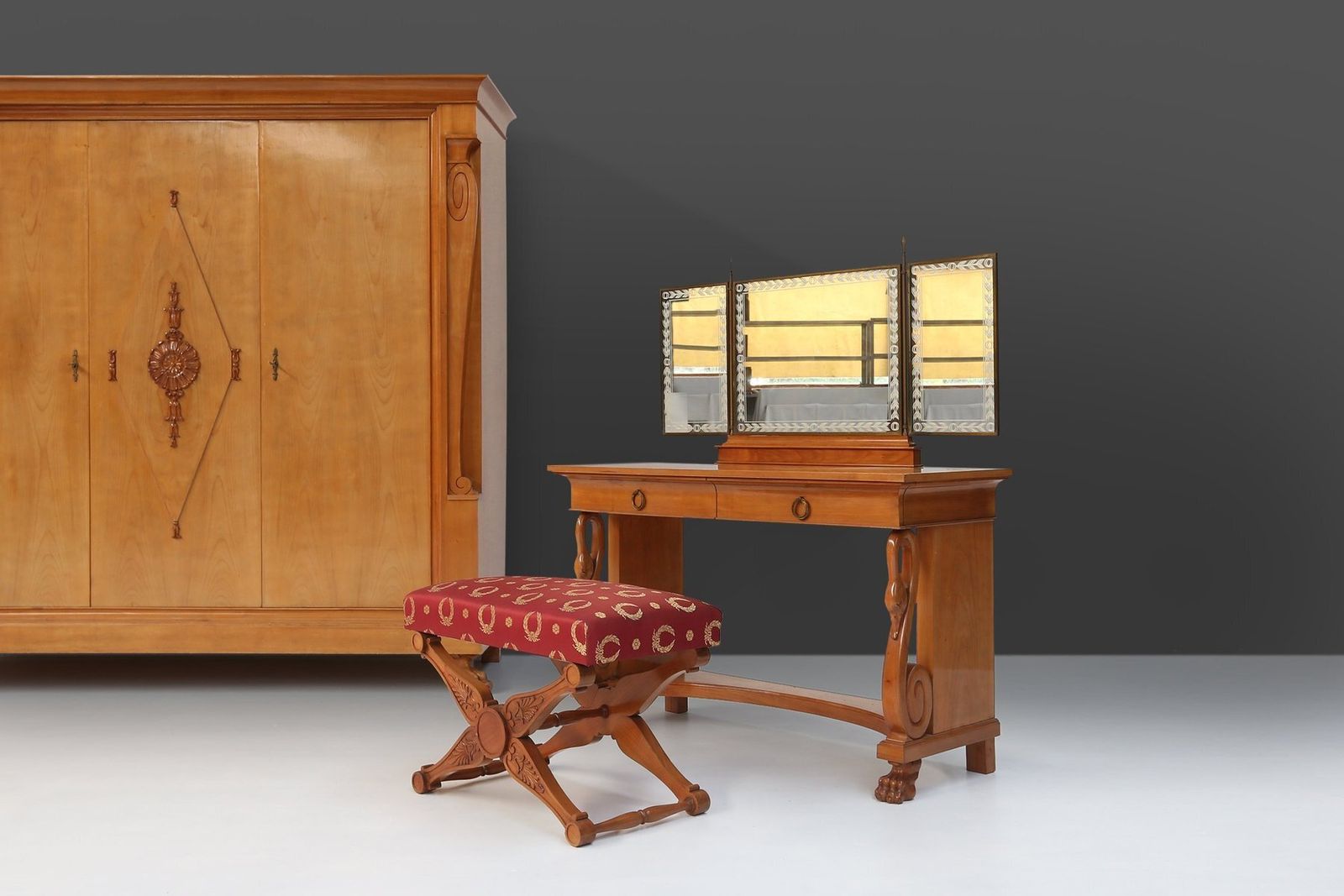 Napoleon Style Bedroom Set By De Coene, 1950s, Set Of 4 photo Furniture