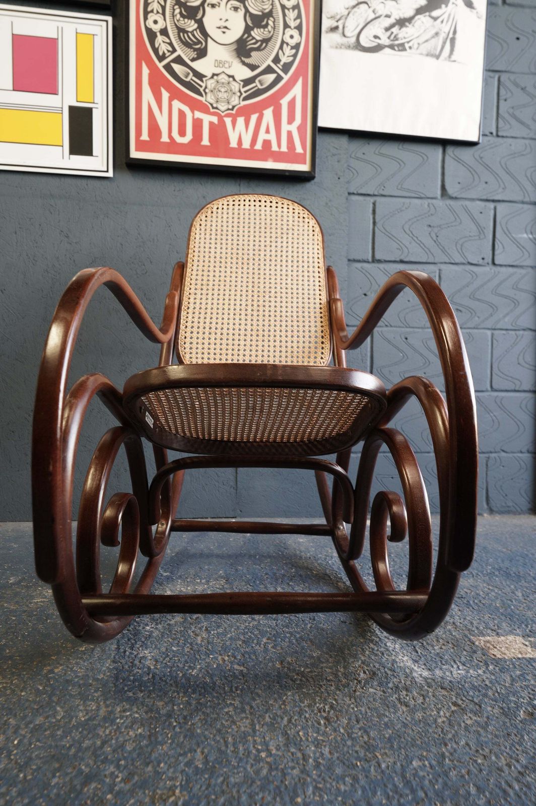Vintage "P.I. Dinette" Bentwood Rocking Chair – Thonet Style (C.1970s) photo buy