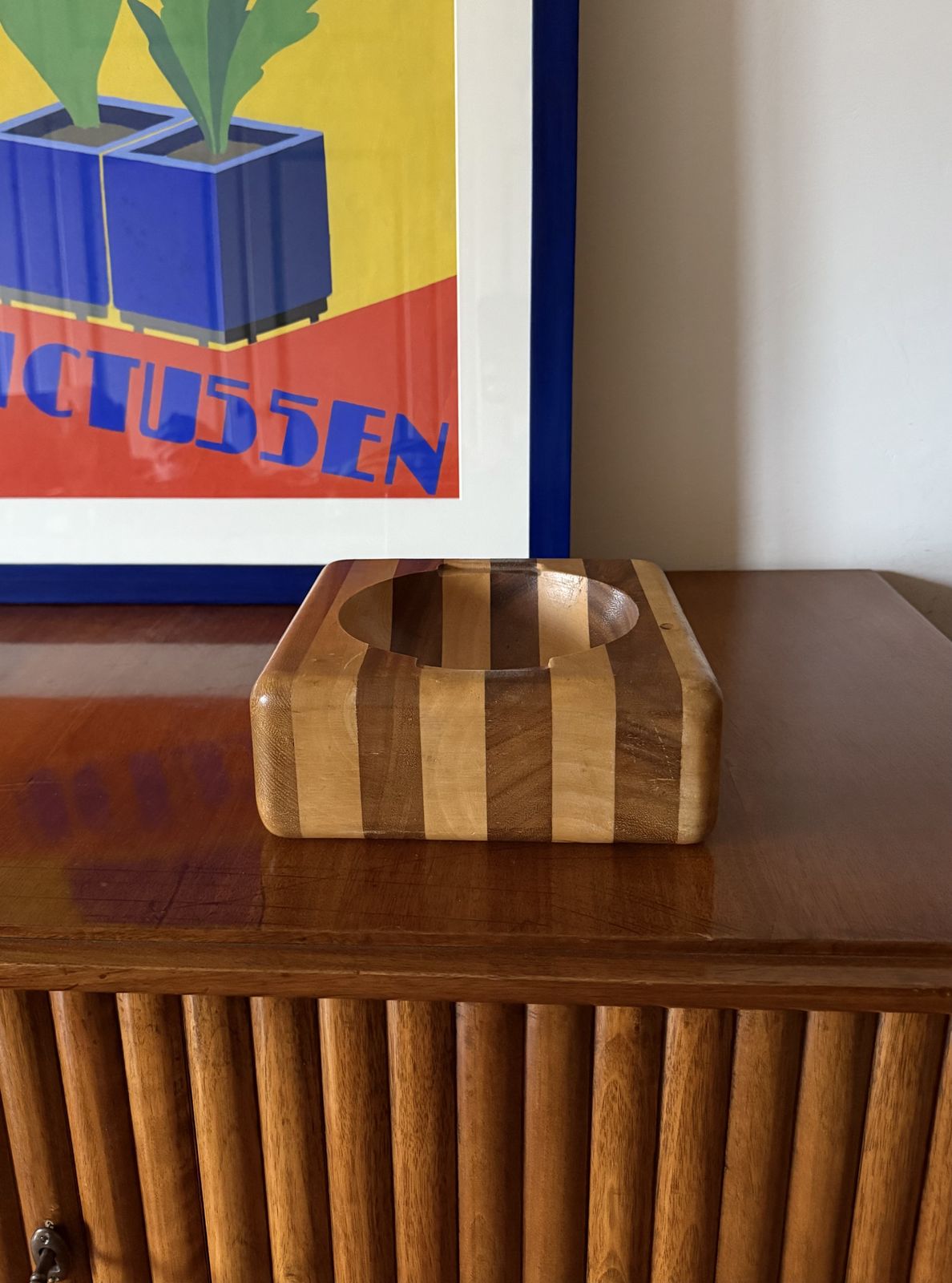Mid Century Wood Vide Poche Bowl, Italy Ca. 1970 photo furniture