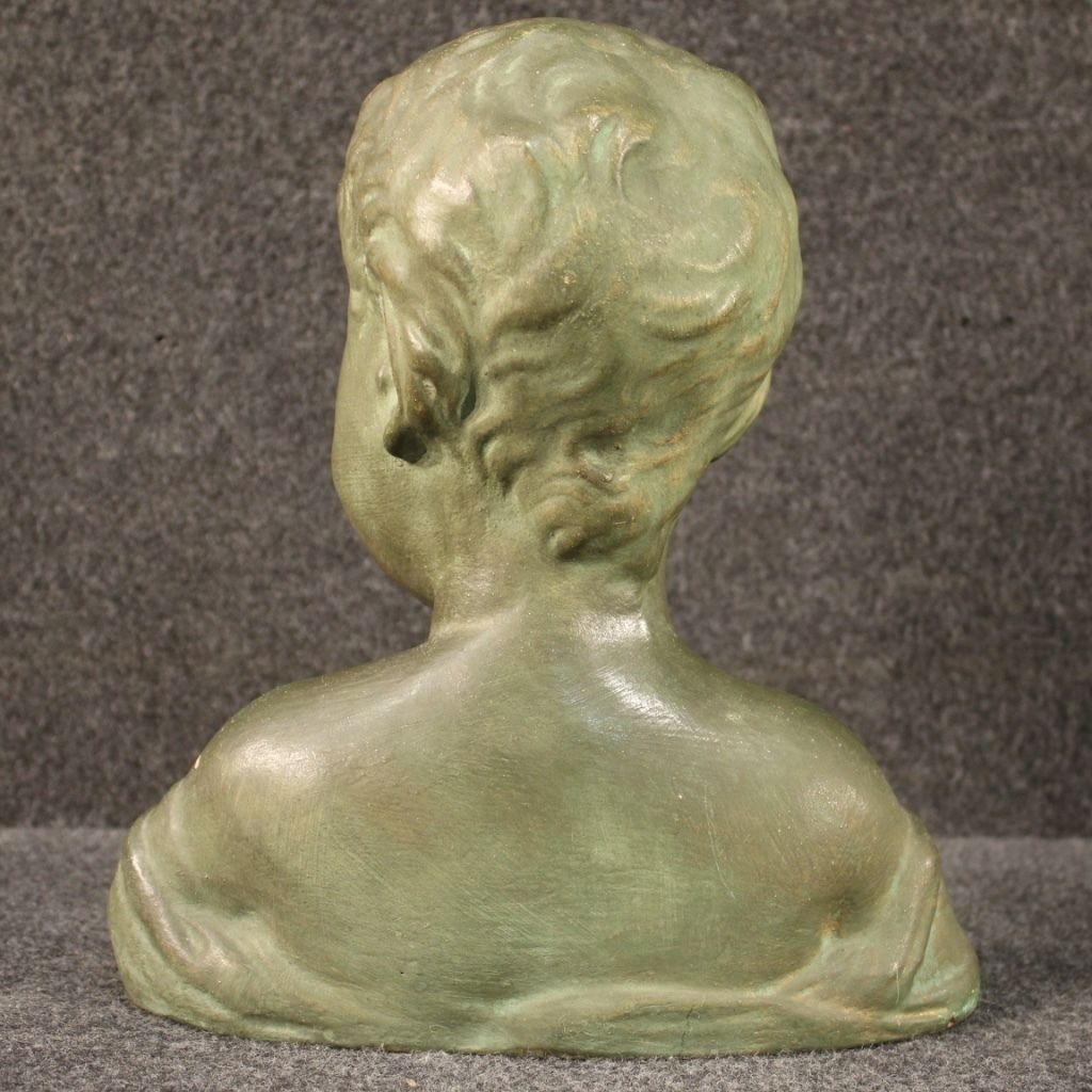 Italian Terracotta Sculpture Bust Of A Child photo Art