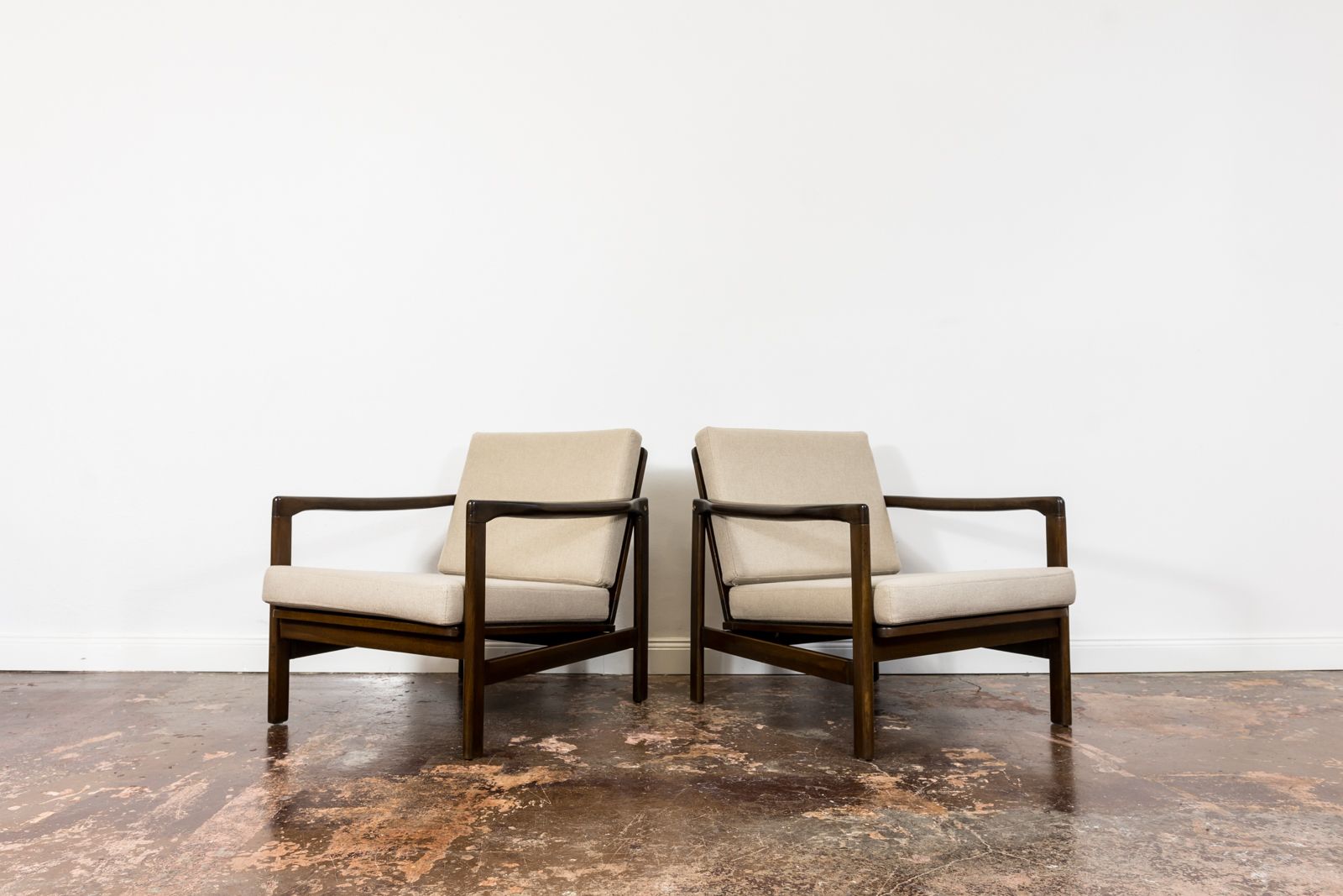 Mid Century Armchairs By Zenon Bączyk, 1960's, Set Of 2 photo vintage