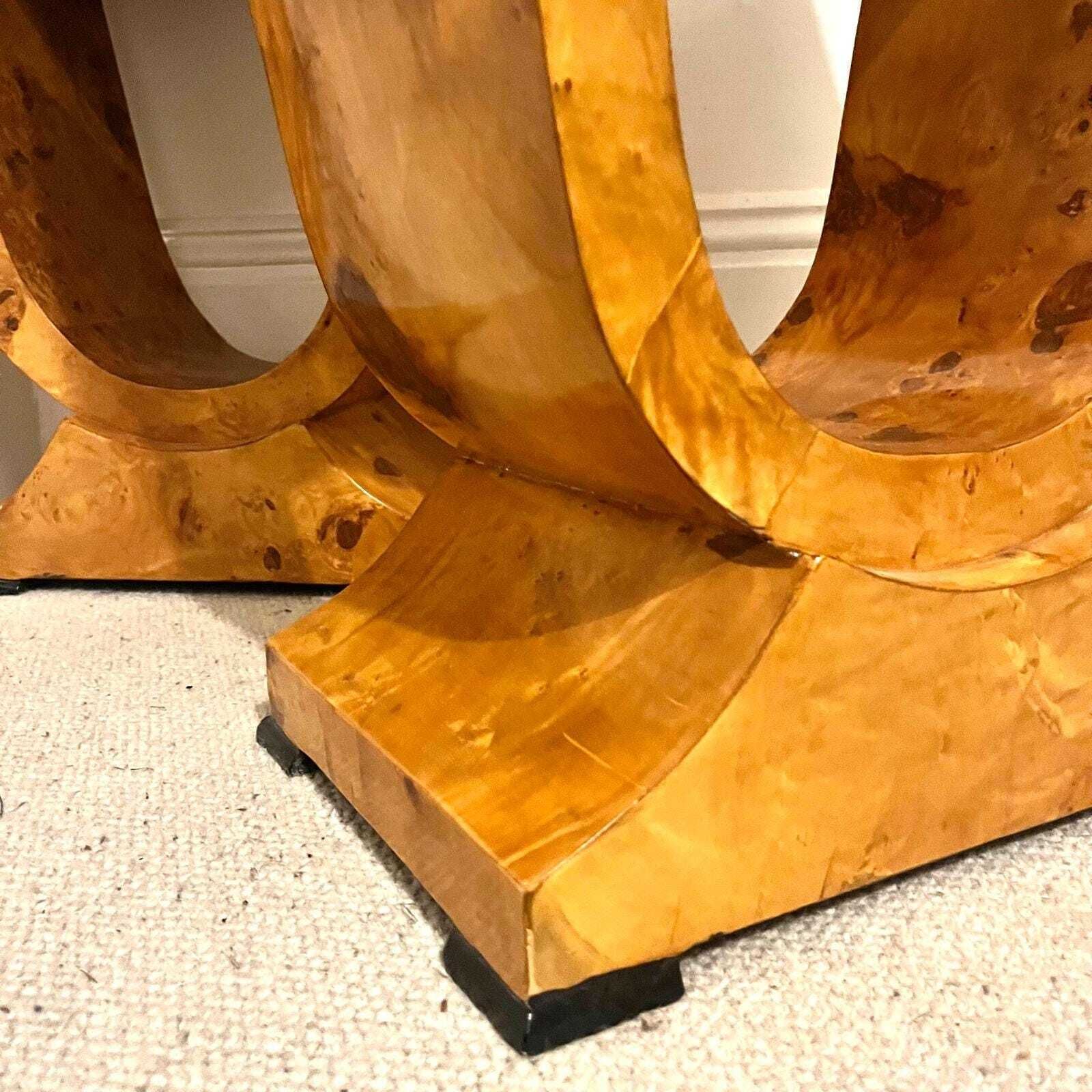 A Pair Of Burr Walnut Art Deco Style Side Tables / Night Stands/ Bed Side Table photo vinterior