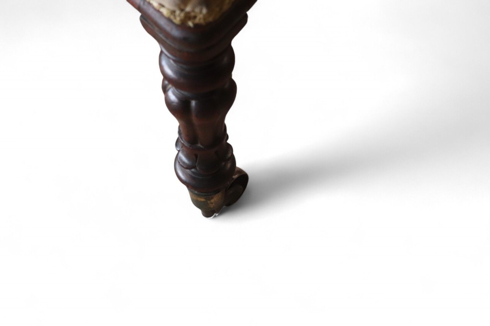 Antique Victorian Scroll Back Armchair  Mahogany Button Back Library Chair 19thc photo buy