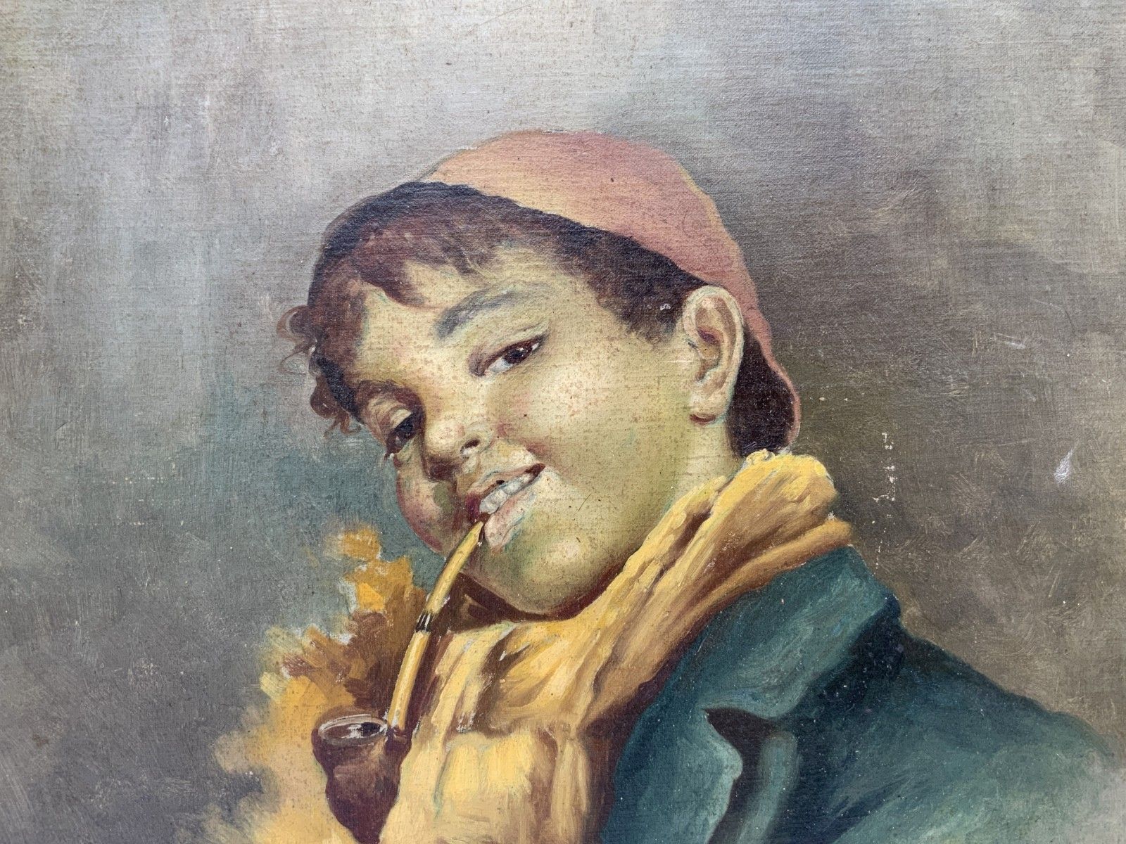 Circle Of: Luca Postiglione (1876 1936) 19thc Italian Oil Portrait Painting 2of2 photo Art