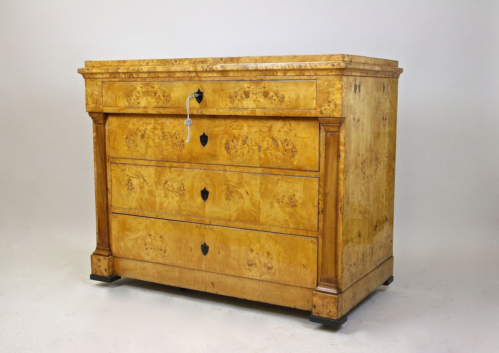 photo buy 19th Century Biedermeier Chest Of Drawers, Poplar Wood, Germany Ca. 1840