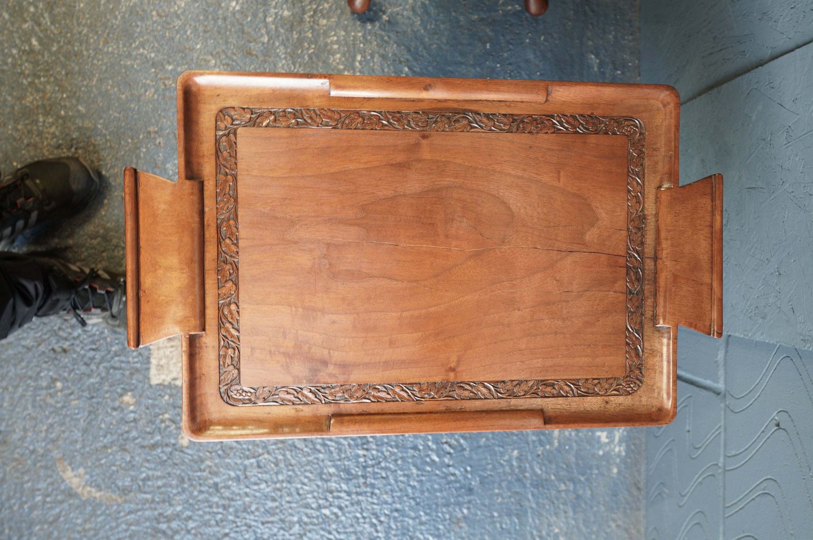Harlequin Pair Of Queen Anne Revival Walnut Tray Top Tables – British, Circa 1920s photo 365.0