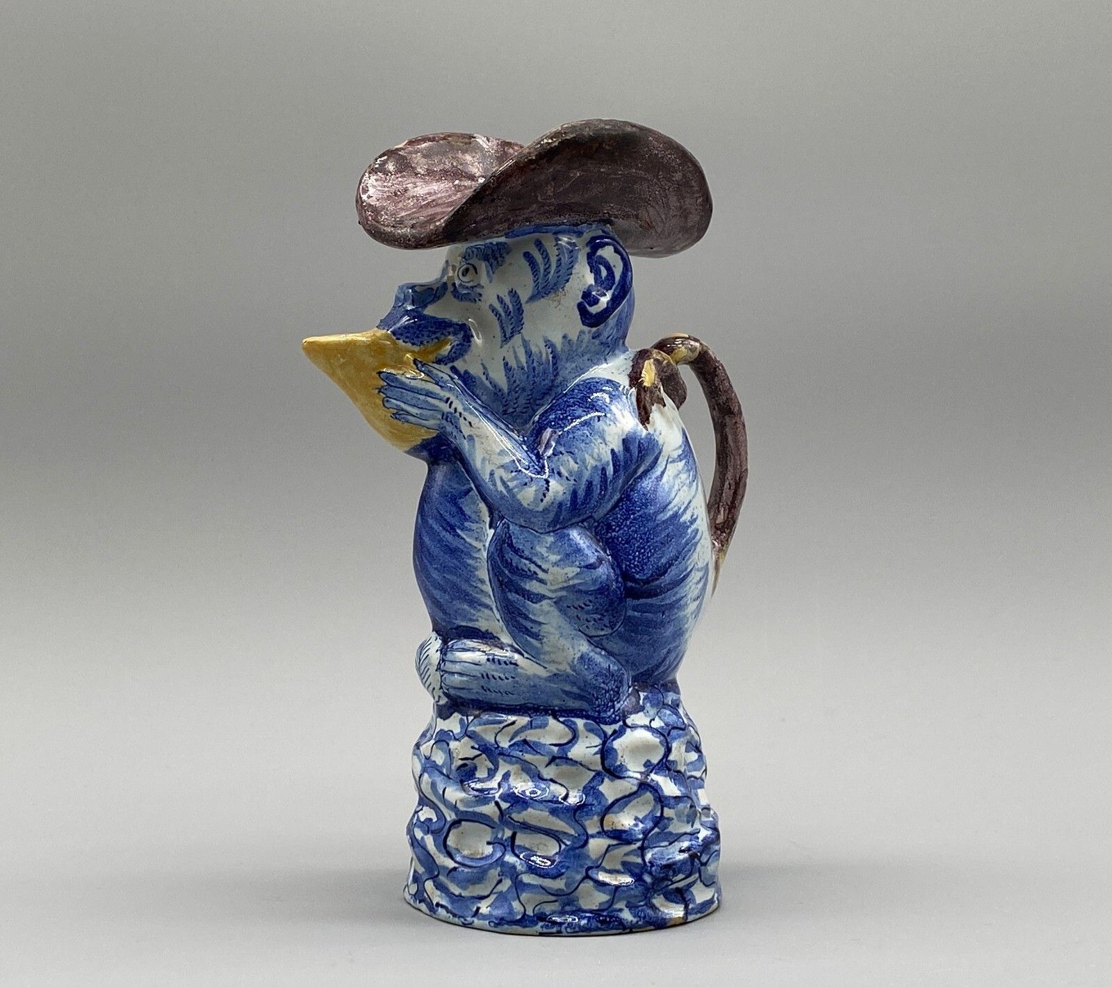 18thc Antique Dutch Delft Faience Monkey Toby Jug By: Pieter Verburg (1756 1789) photo furniture