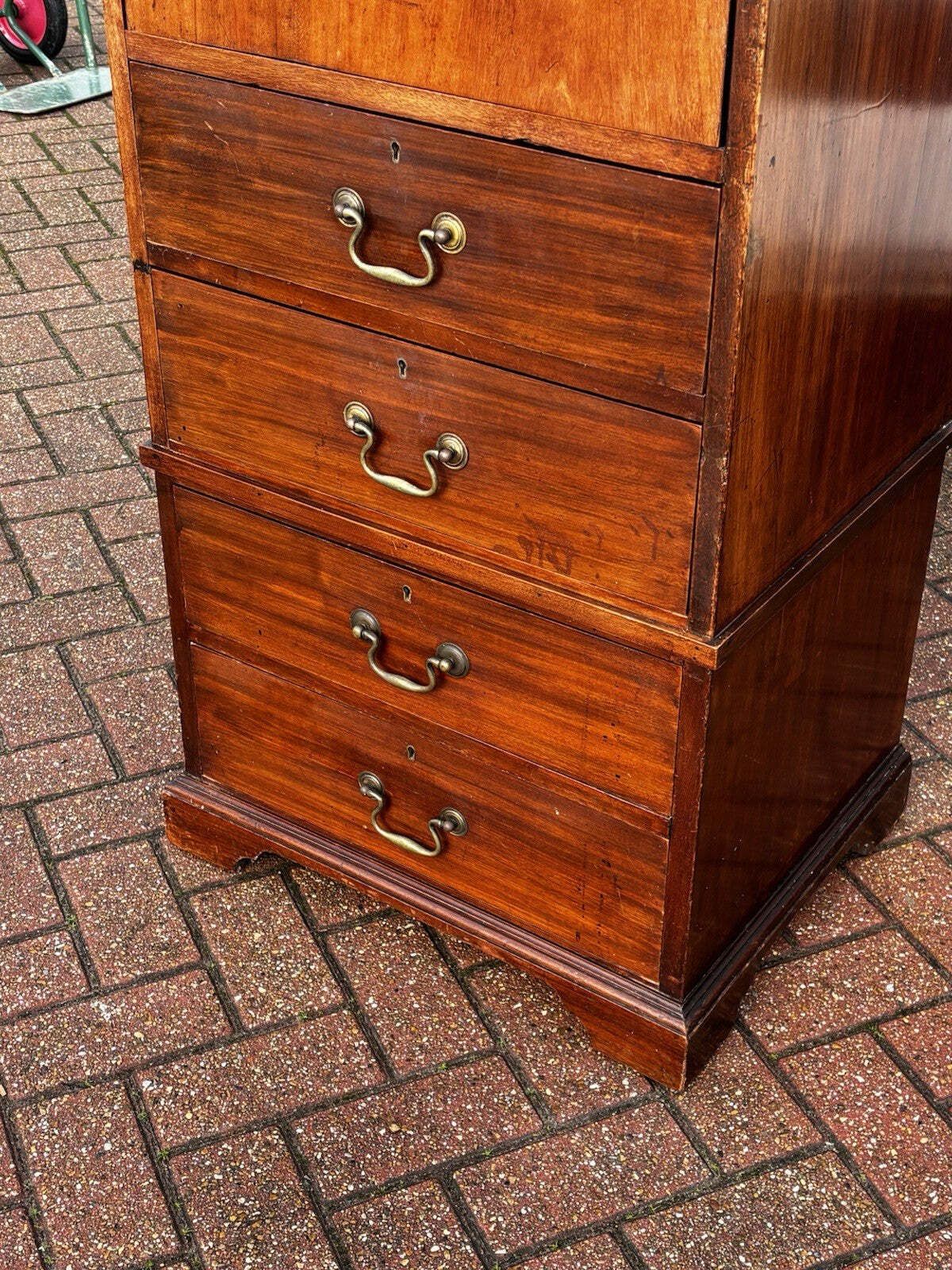 Antique Mahogany Housekeepers Cabinet / Small Linen Press. photo 862.0