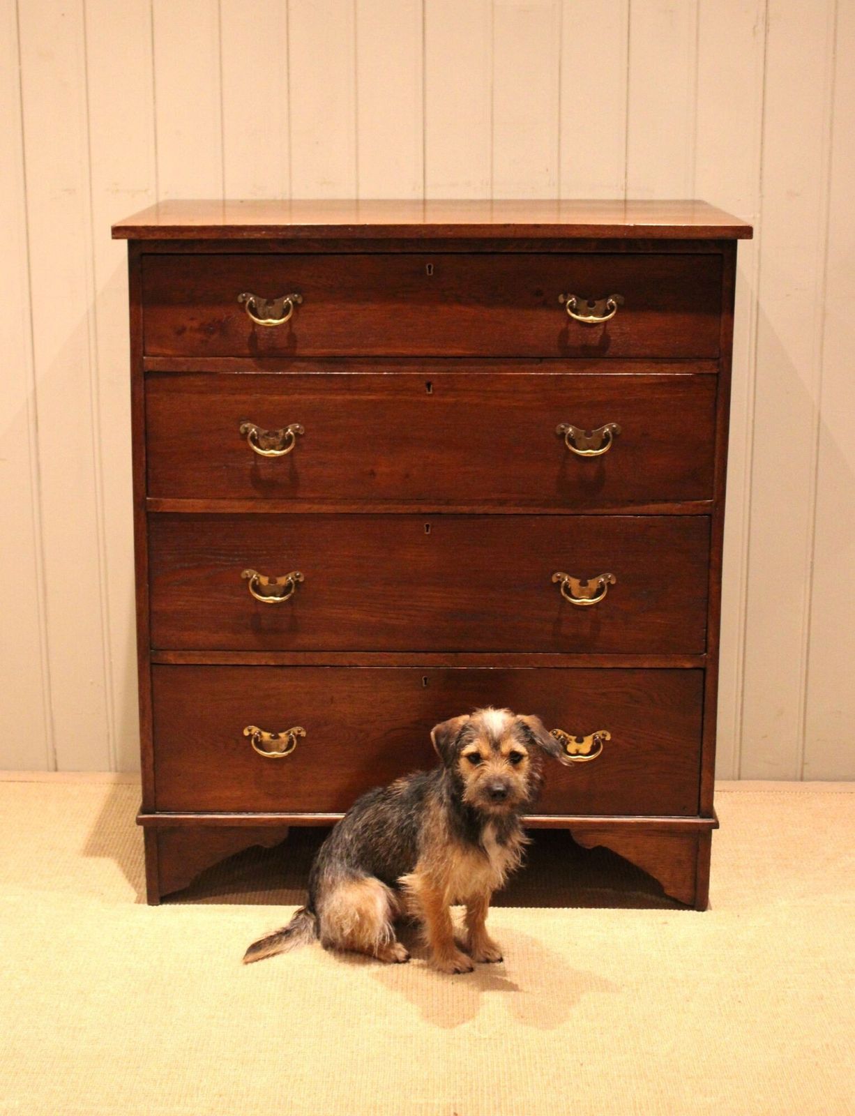 Large Oak Chest Of Drawers photo vintage