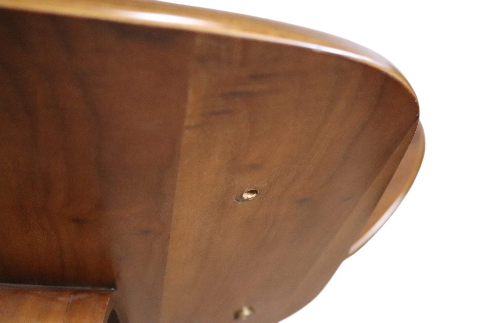 ​Mid Century Modern Walnut & Black Vinyl Shell Chair Hans J. Wegner Style photo furniture
