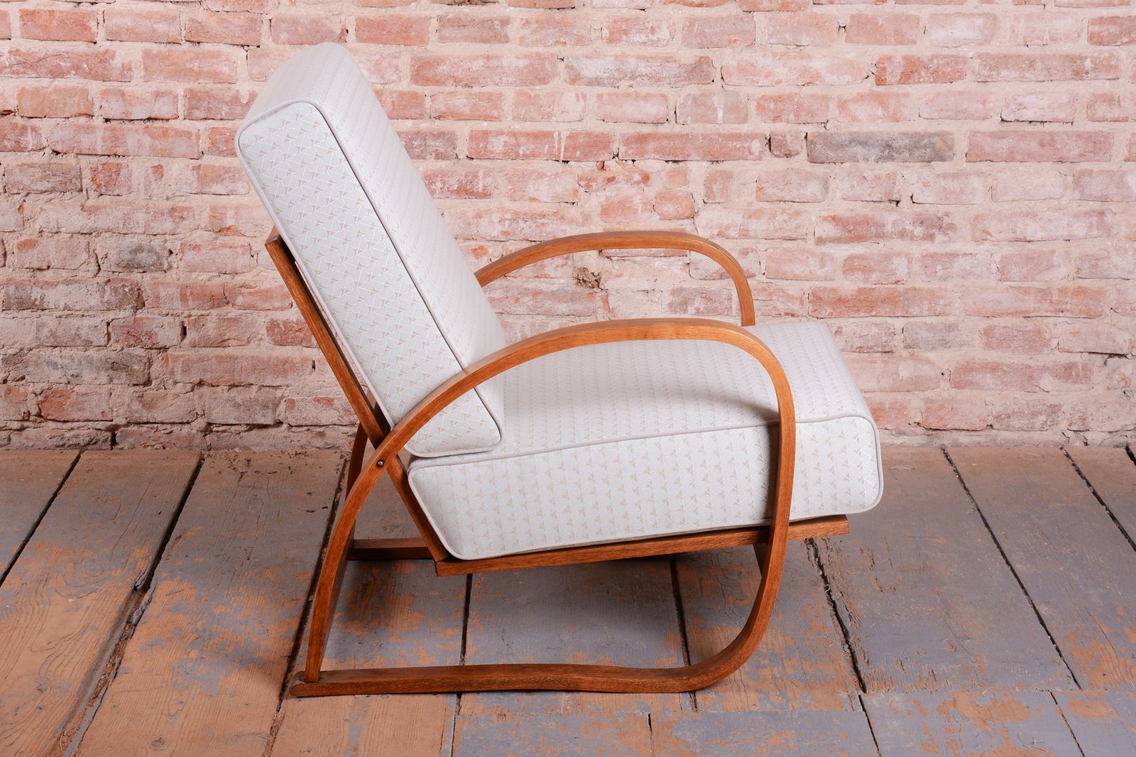 Restored Art Deco Adjustable Armchair, By J. Halabala, Up Závody, Czech. 1930s photo 2050.0