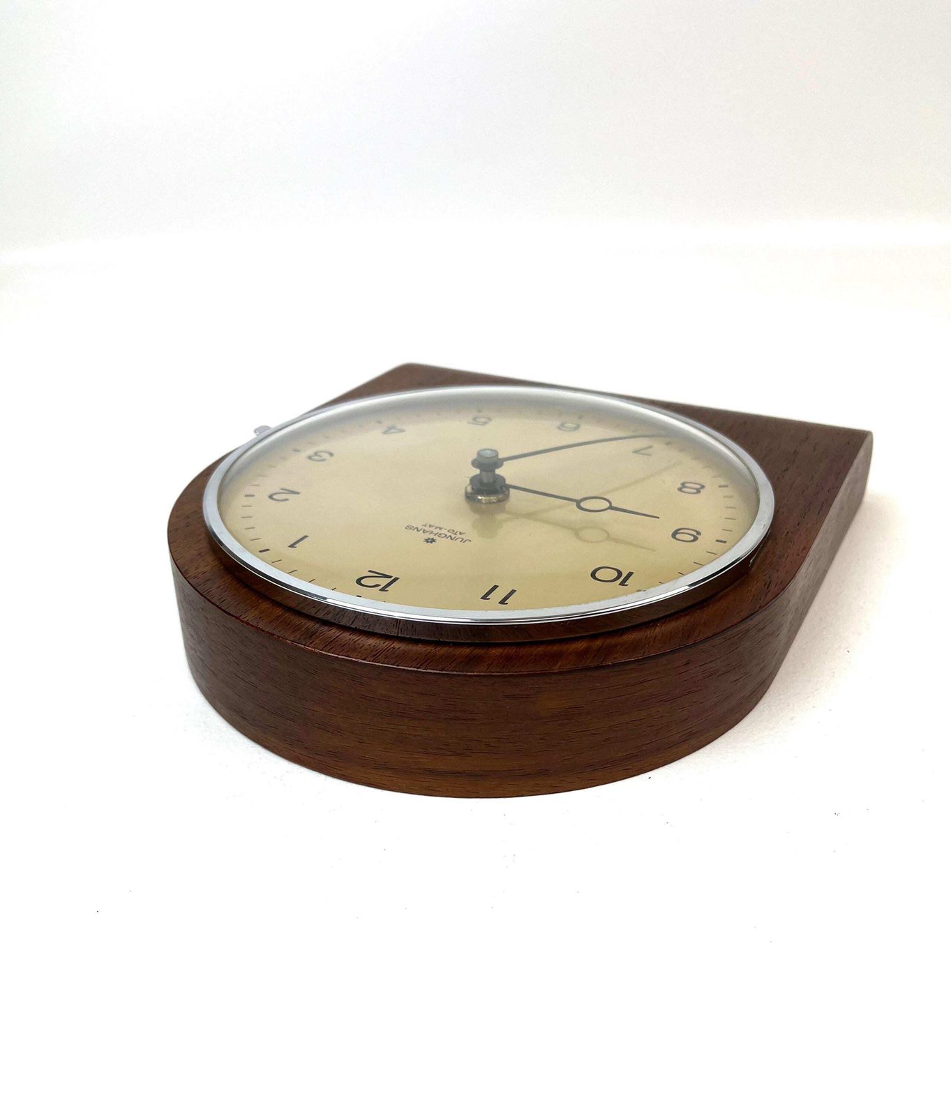 Very Rare Mid Century Teak Wall Clock By Junghans Ato Mat Limited Edition Germany 1960 photo buy