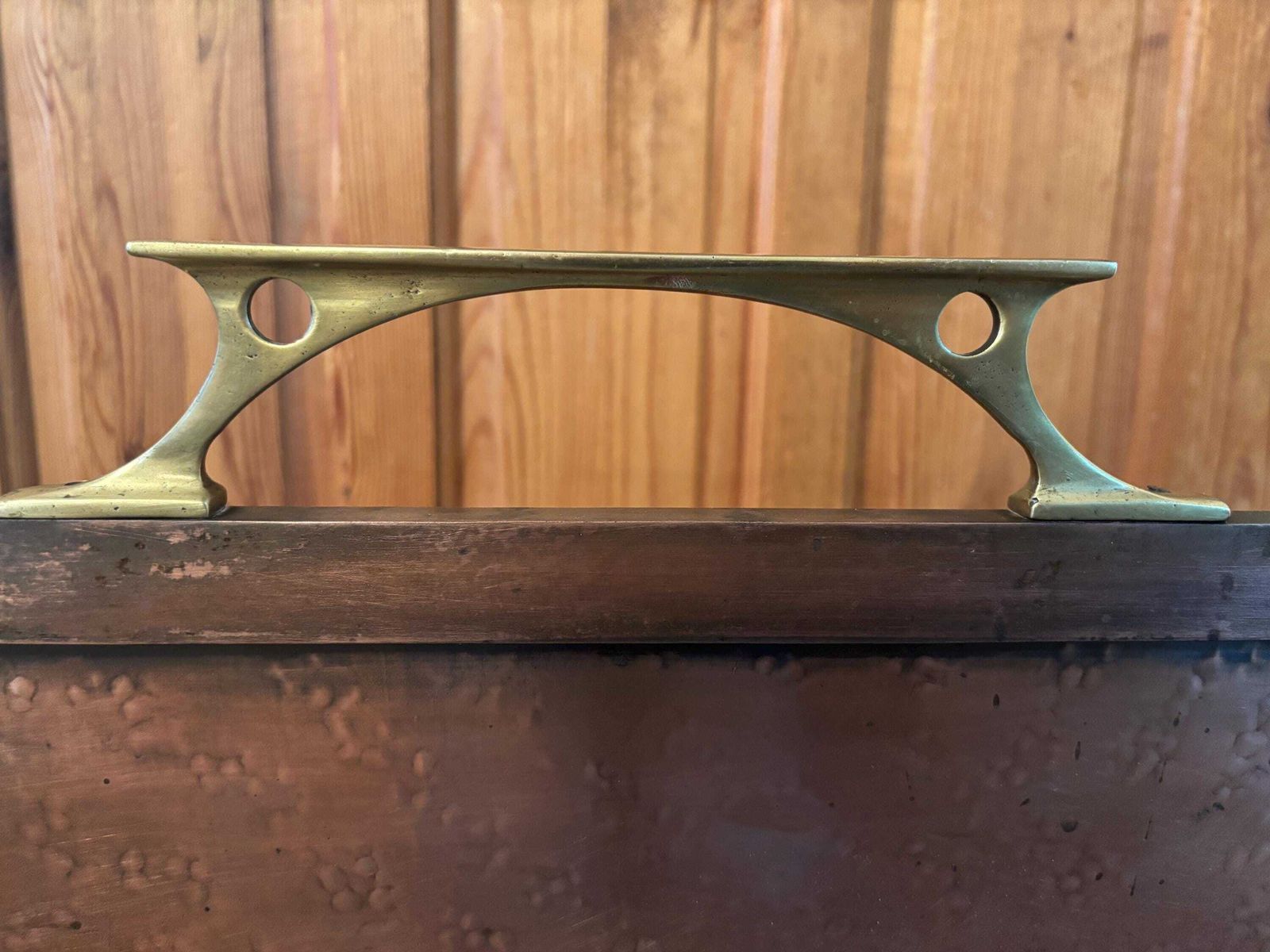 Beautiful Antique Arts And Crafts Art Nouveau Copper And Iron Firescreen C1910 20. photo furniture