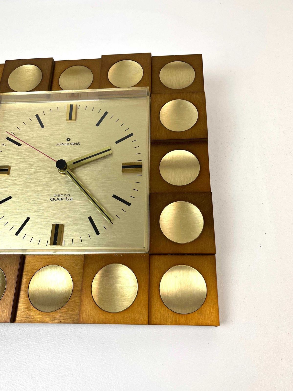 Rare Space Age Mid Century Op Art Cubist Wall Clock By Junghans Astra Quartz photo 514.0