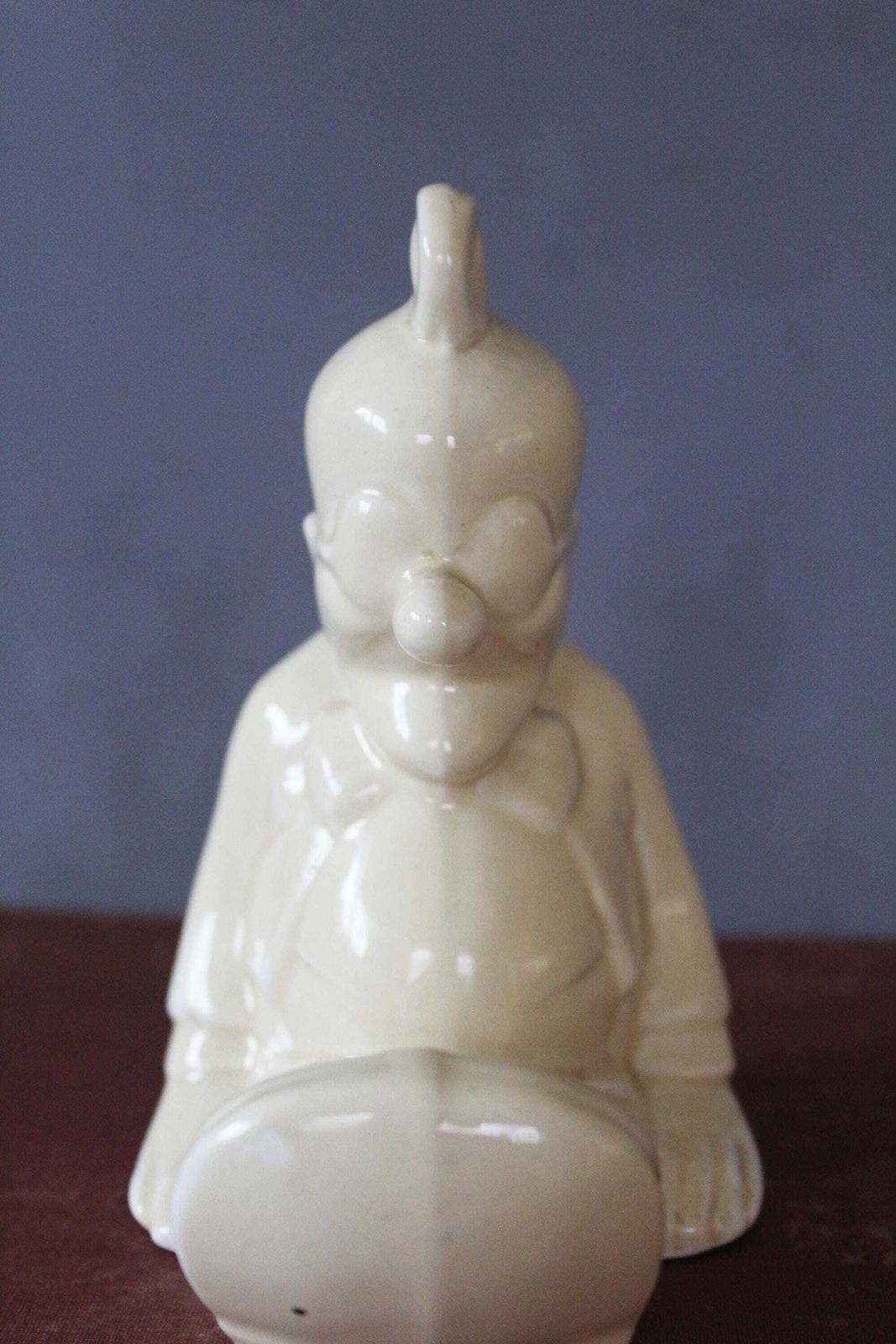 photo for sale Antiek Frans Spaarpotje Om Te Breken, Ca. Jaren 1930, Professeur Nimbus, Digoin Sarreguemines, Genummerd, Verzamelobject, Crèmekleur, Opera Mundi Dex