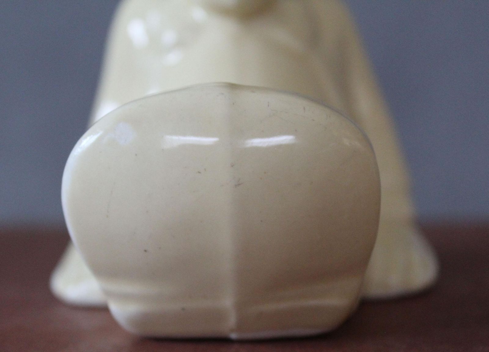 Home Decor Antique Circa 1930s French Piggy Bank To Break, Professeur Nimbus, Digoin Sarreguemines, Numbered, Collectable, Cream Color, Opera Mundi Dex photo