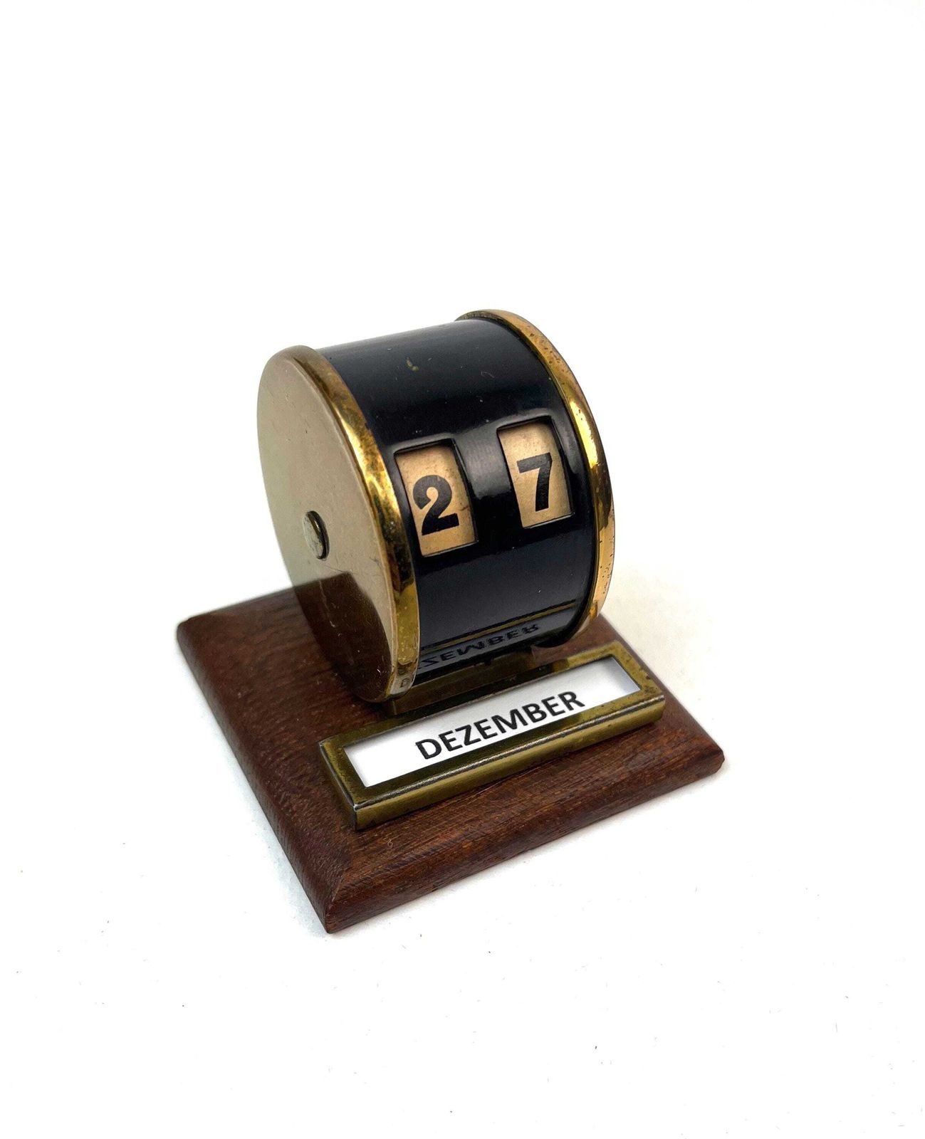 Rare Small Bauhaus Art Deco Enduring Perpetual Desk Calendar Germany 1930 photo vintage