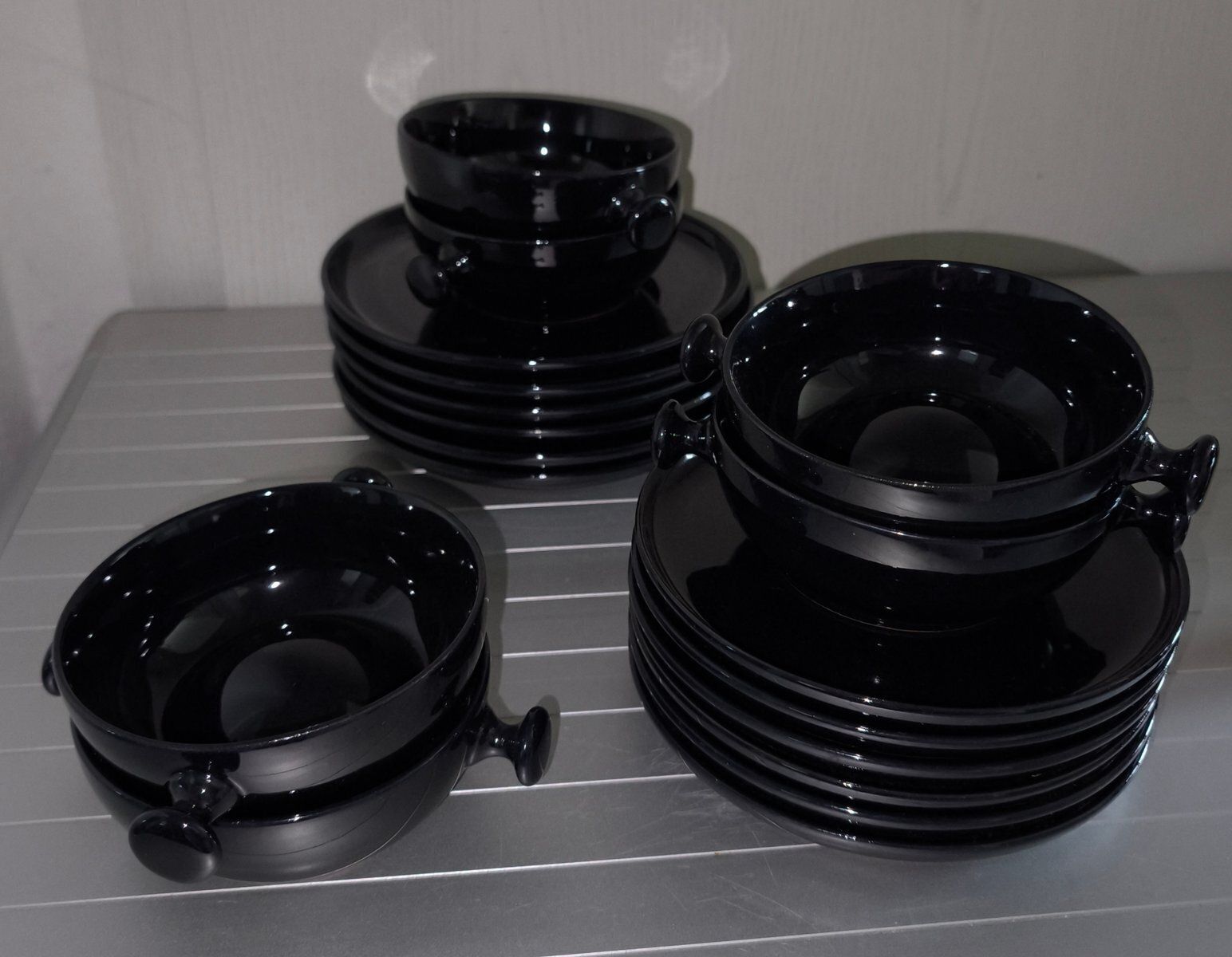 Black Tea Service Zen By Colani For Friesland, 1980s, Set Of 23 photo furniture