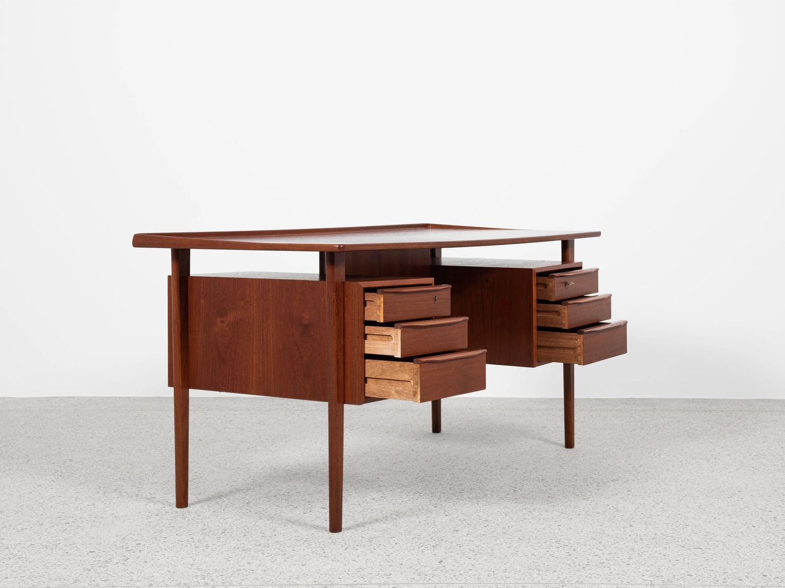 Midcentury Danish Desk In Teak By Peter Løvig Nielsen   1968 photo Furniture