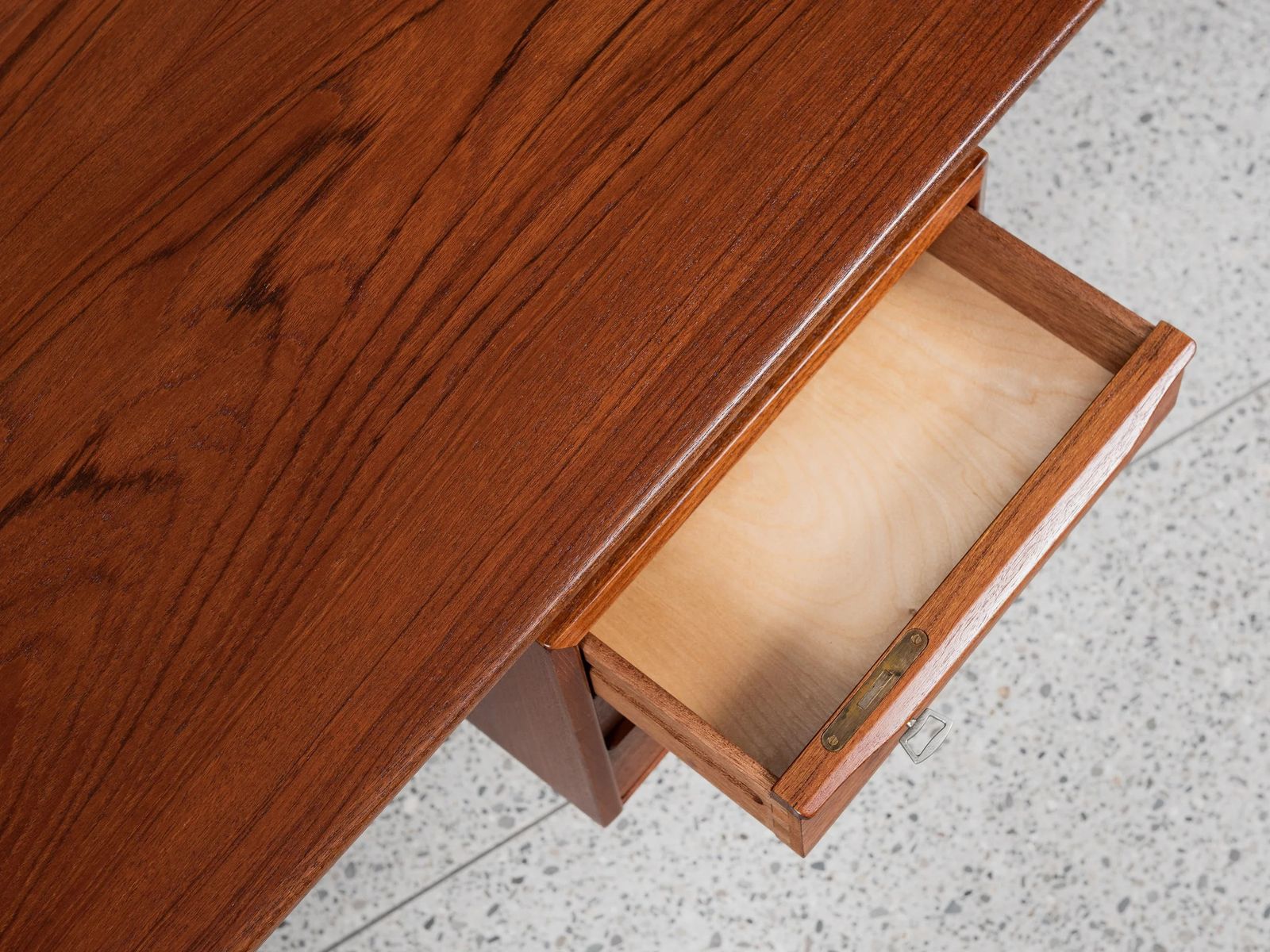 Midcentury Danish Desk In Teak By Peter Løvig Nielsen   1968 photo vintage