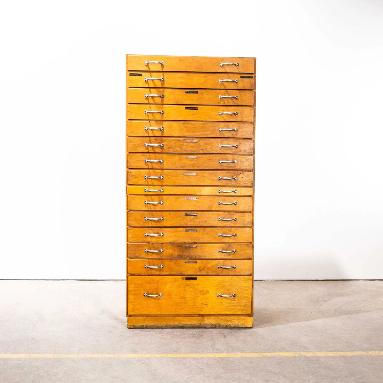 1950’s Tall Multidrawer Engineers Cabinet – Fifteen Drawer