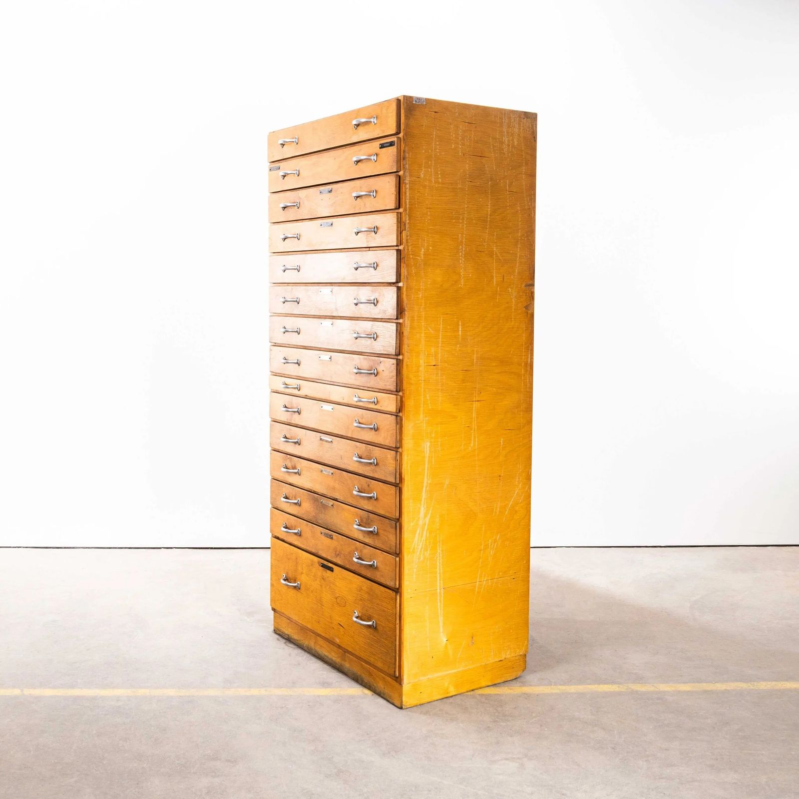 1950’s Tall Multidrawer Engineers Cabinet – Fifteen Drawer photo for sale