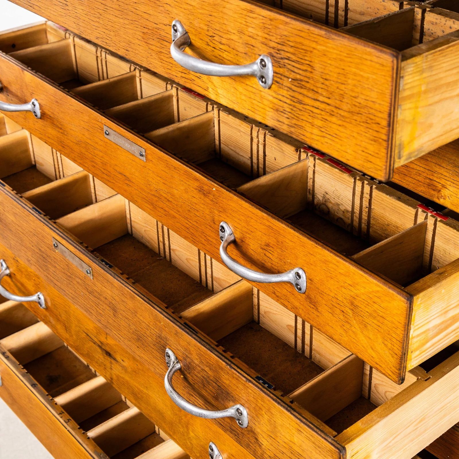 photo for sale 1950’s Tall Multidrawer Engineers Cabinet – Fifteen Drawer