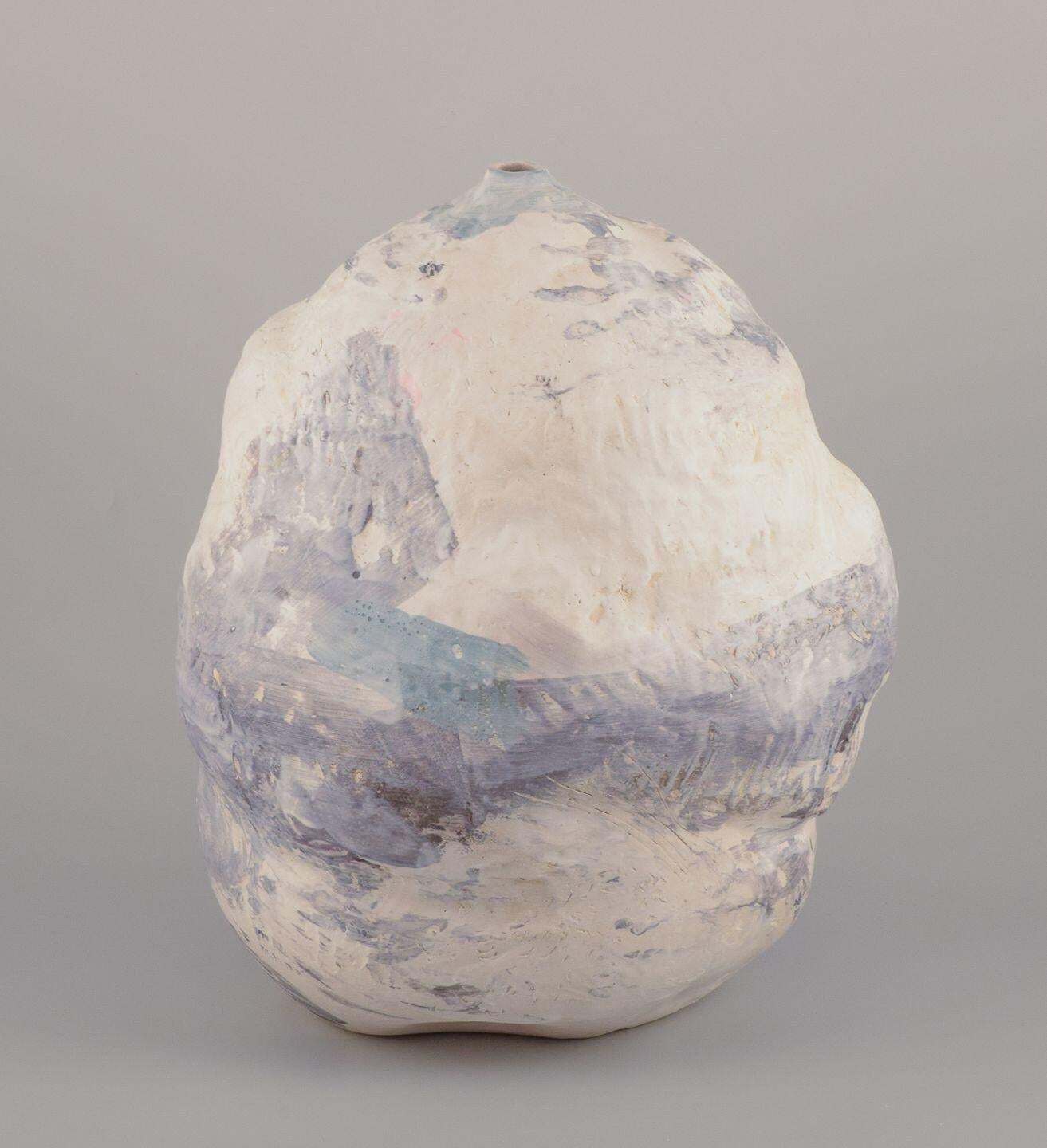 Christina Muff, Contemporary Danish Artist. Unique Vase In Pinching Technique. photo furniture