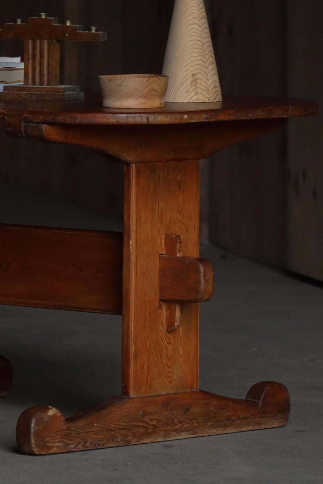 photo for sale Primitive Swedish Oval Dining Table In Pine, Early 20th Century