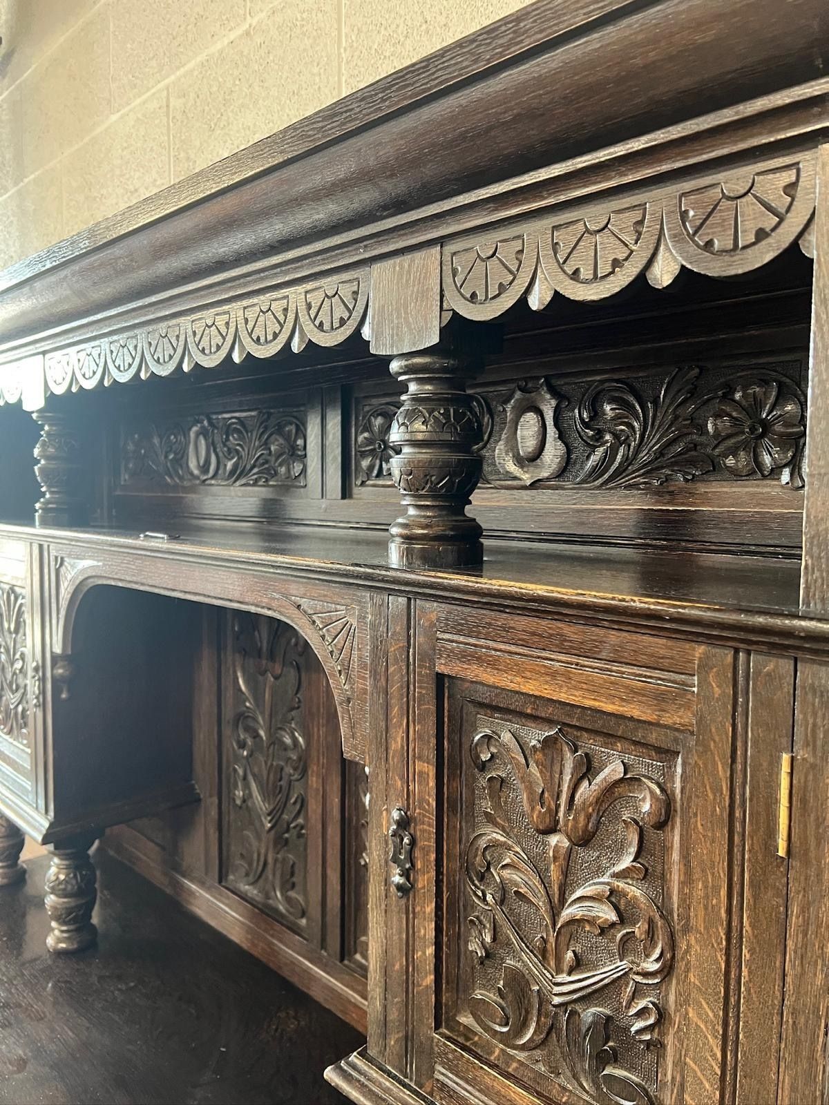 Antique Carved Oak Dresser photo 240.0