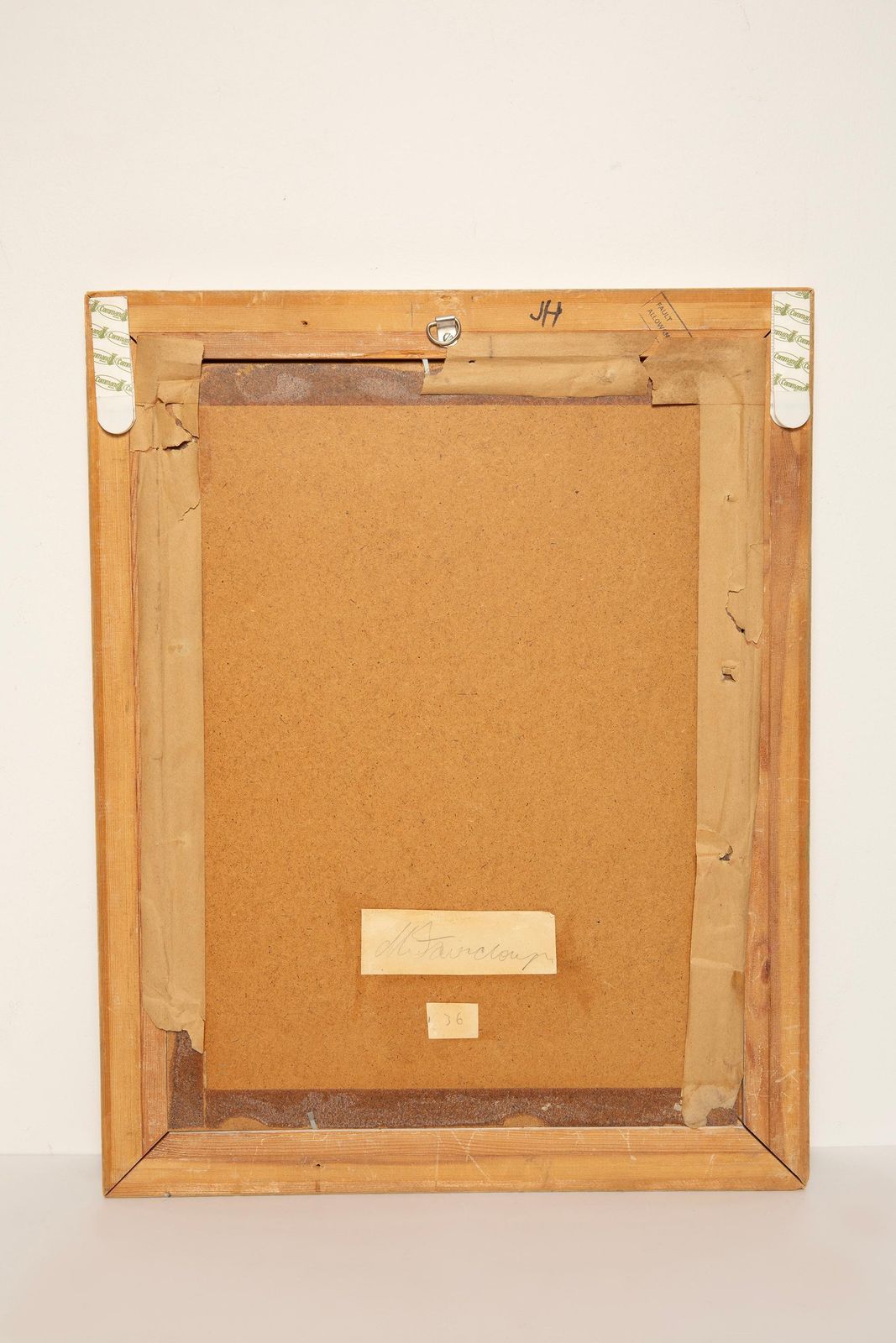 photo for sale Mid Century Classical Female Painting, Wood And Linen Frame, 1930s
