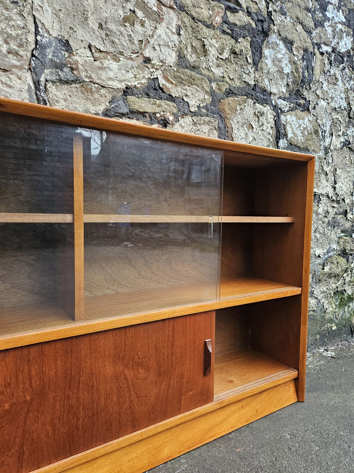 370.0 Display Cabinet By Herbert Gibbs Bookcase Shelving Mid Century Teak Furniture photo