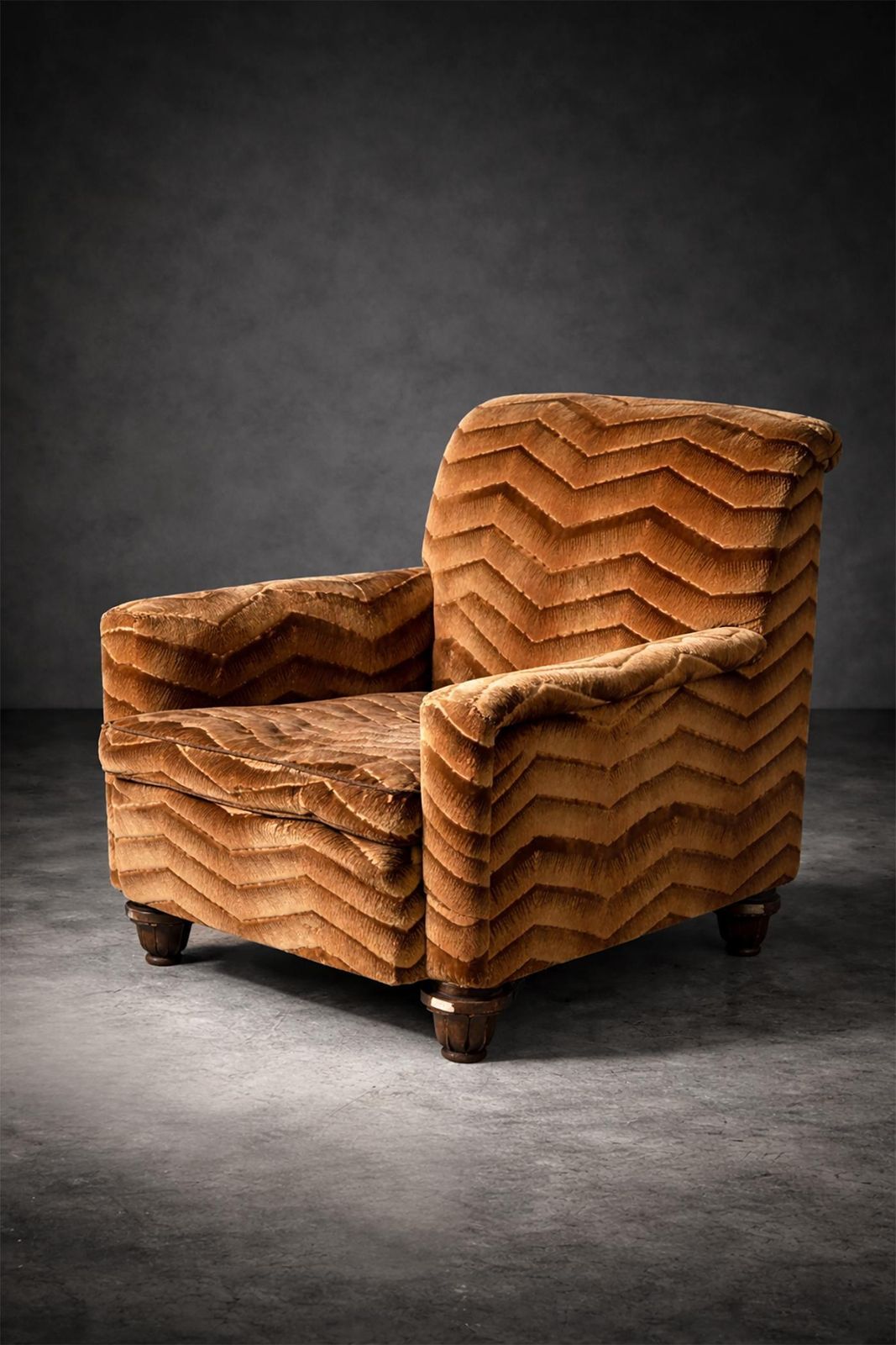 French Art Deco Bergère Armchair With Original Period Fabric photo buy