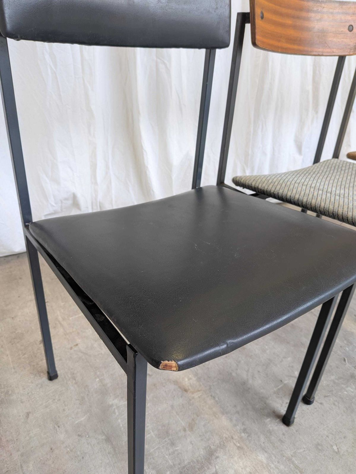 Set Of 4   Mix & Match Vintage Industrial Dining Chairs   1970s Stol Kamnik photo buy