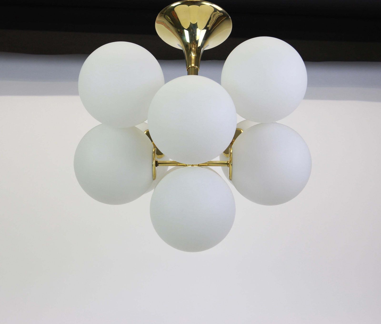 Atomic Brass Chandelier By E.R. Nelel For Temde, Switzerland, 1960s photo 1646.0