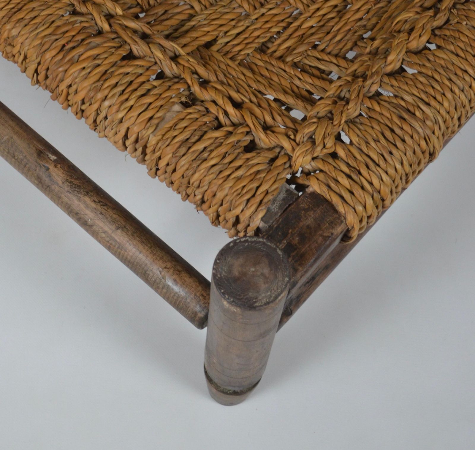 Furniture Low Rope Lounge Chair By Audoux Minet, France, 1950s photo