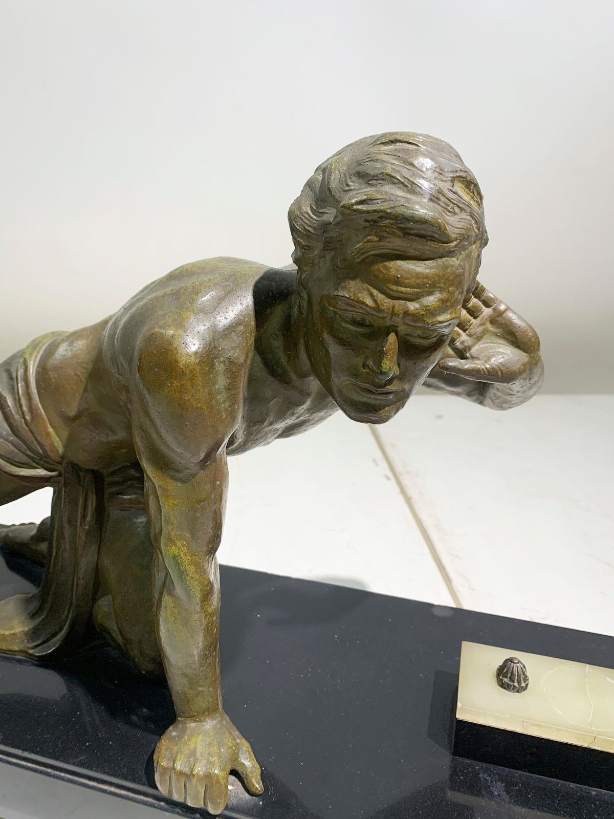 4269.0 Art Deco "The Lookout" Sculpture, Attributed To Jean De Roncourt, Circa 1930's photo