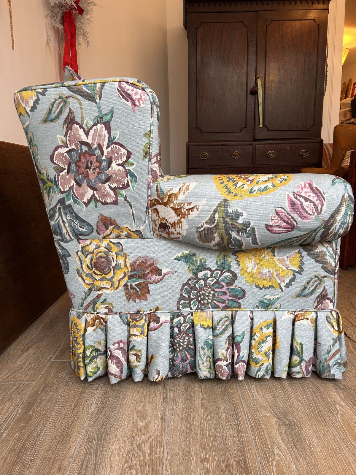 Maximalist Howard Style Armchair In Bold Zimmer Floral Linen photo 850.0