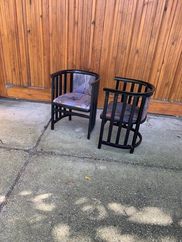 Set Of Art Nouveau Armchairs In The Style Of Josef Hoffmann, 1920 photo for sale