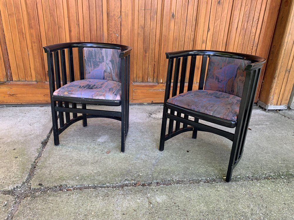 Set Of Art Nouveau Armchairs In The Style Of Josef Hoffmann, 1920 photo 2349.0