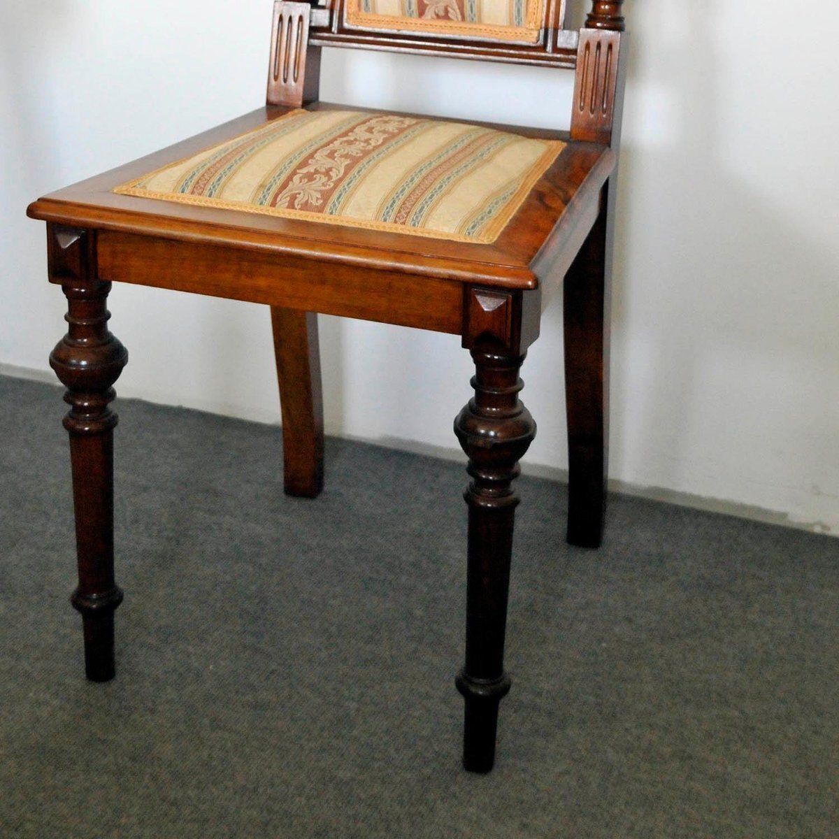 Antique Carved Wooden Chair, 1890s photo Furniture