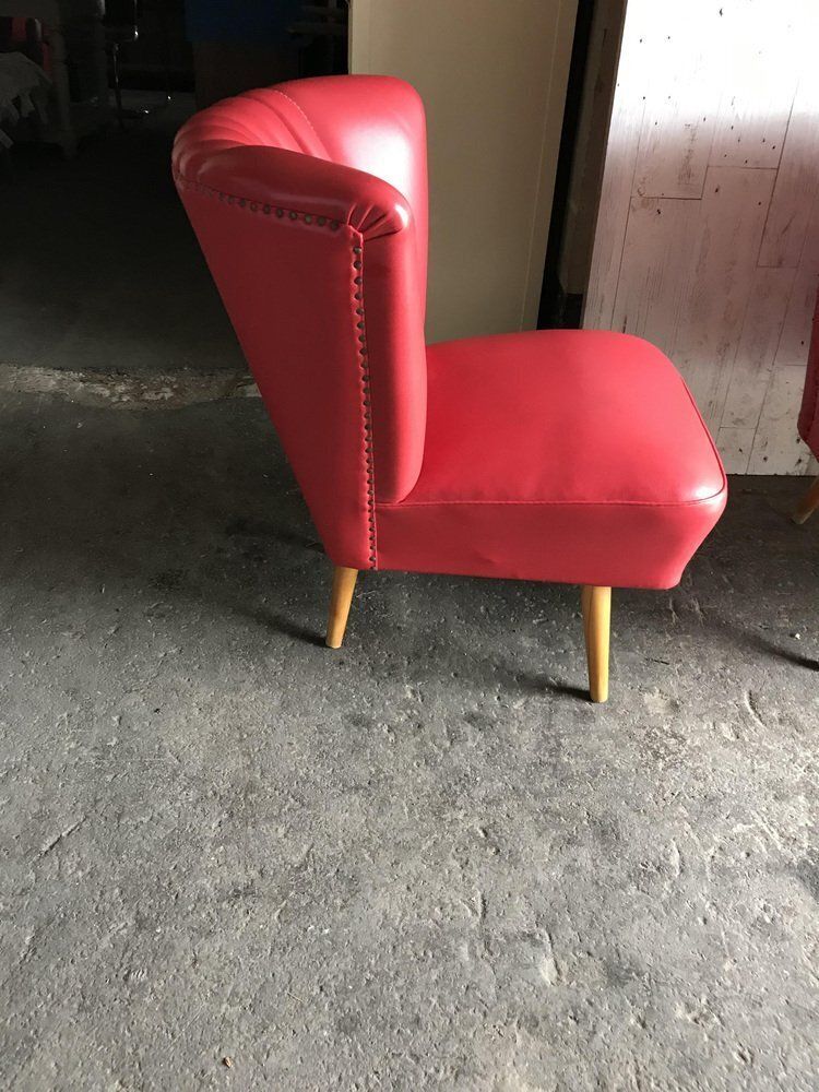Mid Century Sky Red Cocktail Chair, 1950s photo furniture