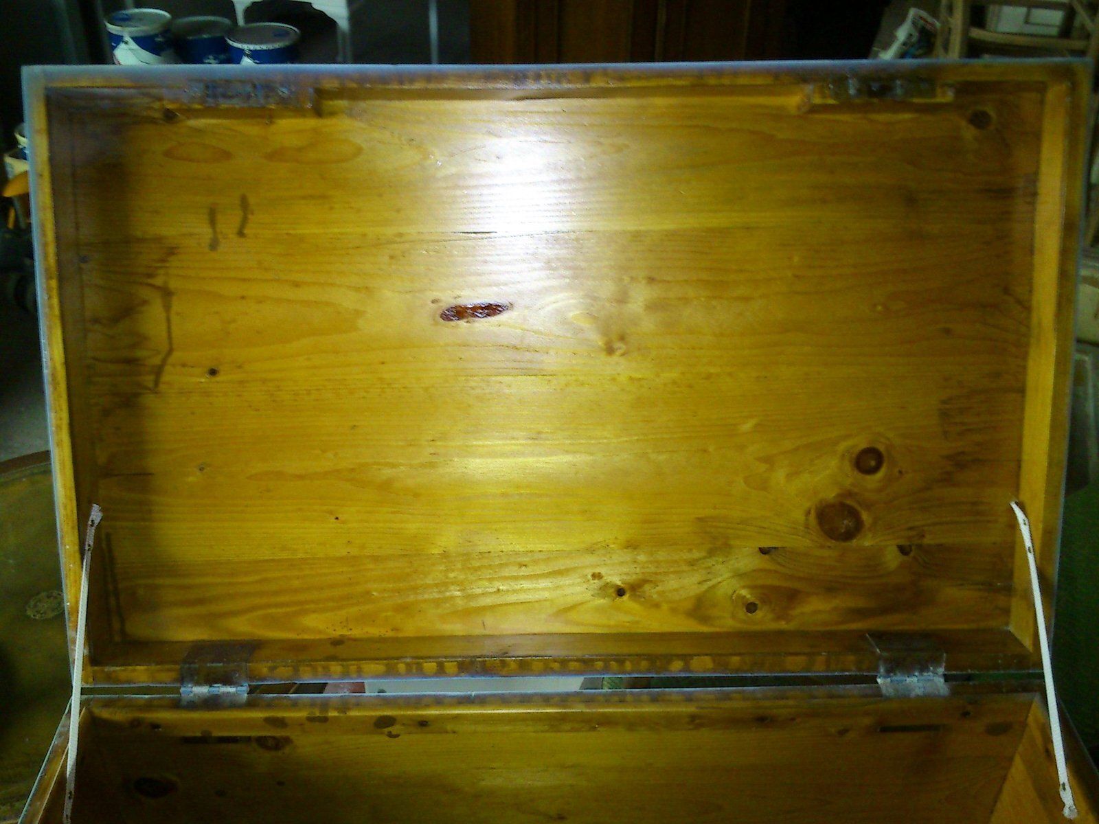 Antique Blue & White Painted Chest photo 1260.0