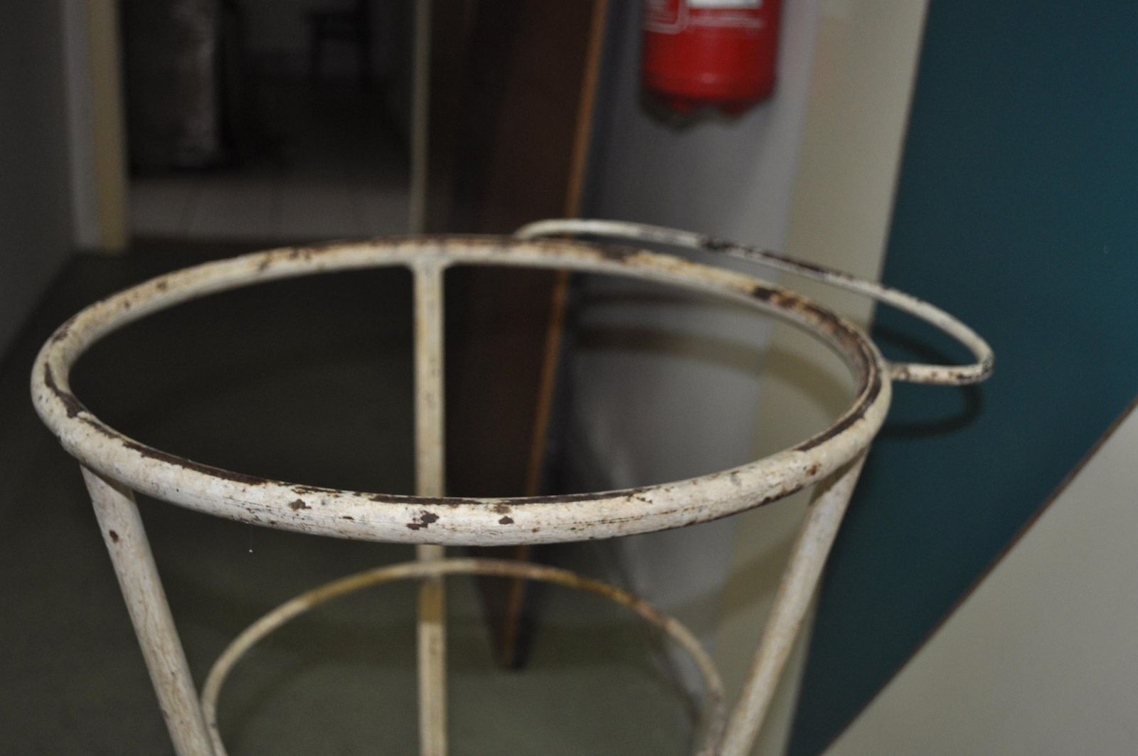 Hungarian Iron Wash Stand Or Garden Planter, 1940s photo furniture