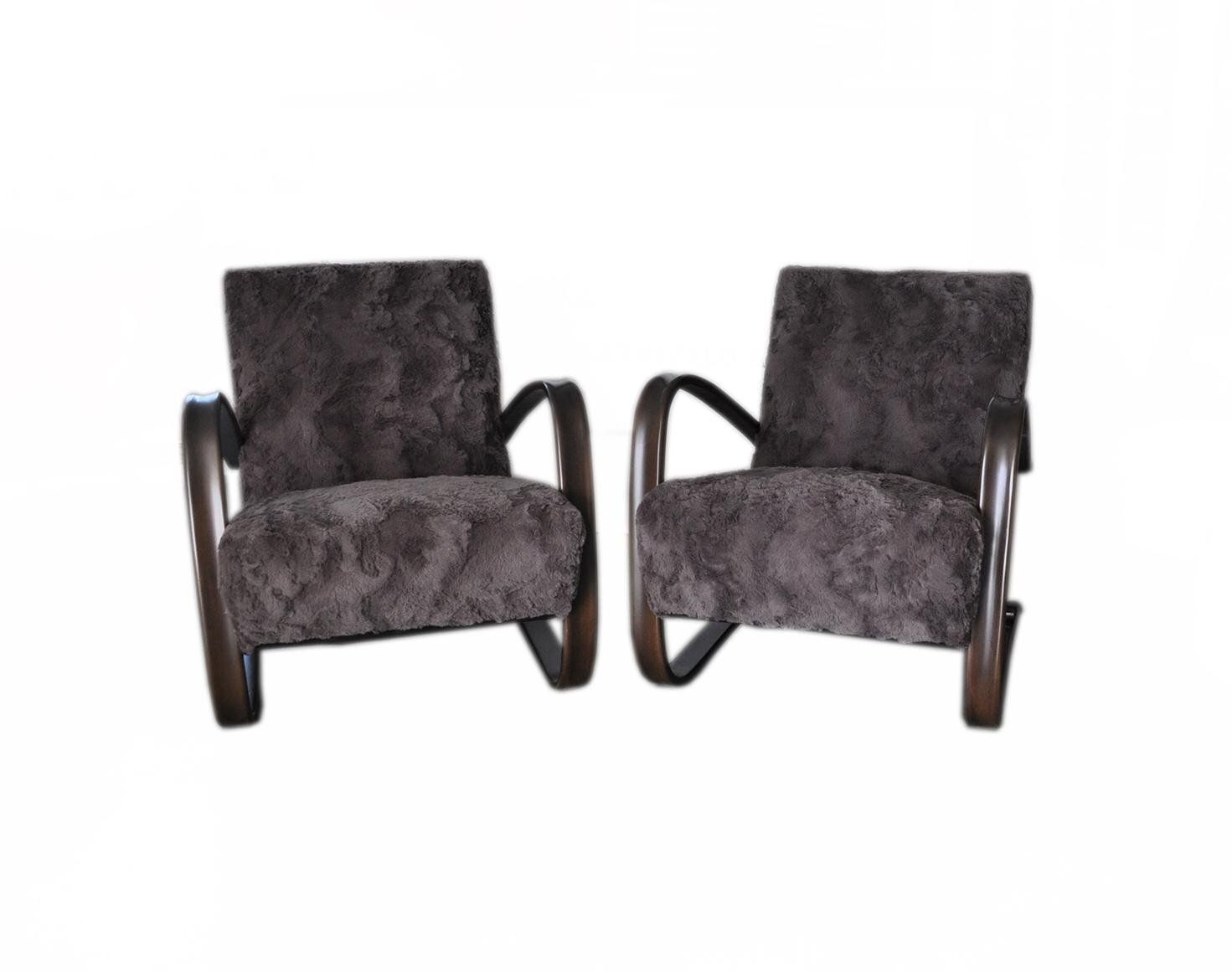 Set Of Model H 269 Lounge Chairs By Jindrich Halabala, 1930s