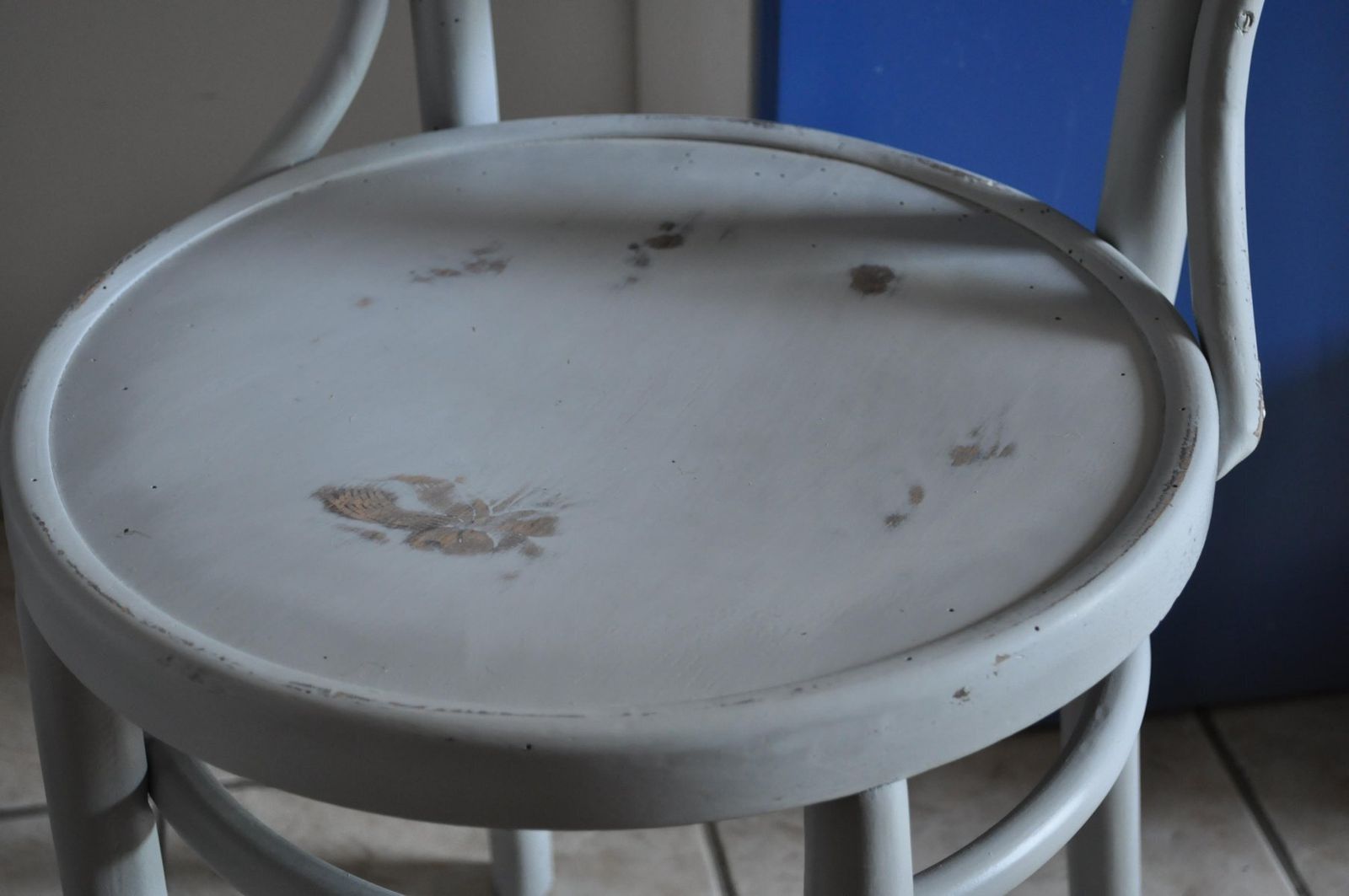 photo vinterior Set Of Grey Bistro Chairs From Lichtig, 1900s