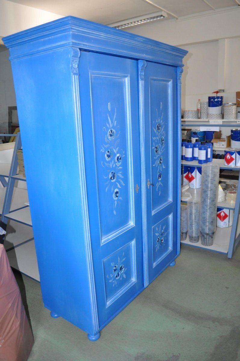 Antique Hand Painted Double Wardrobe photo for sale