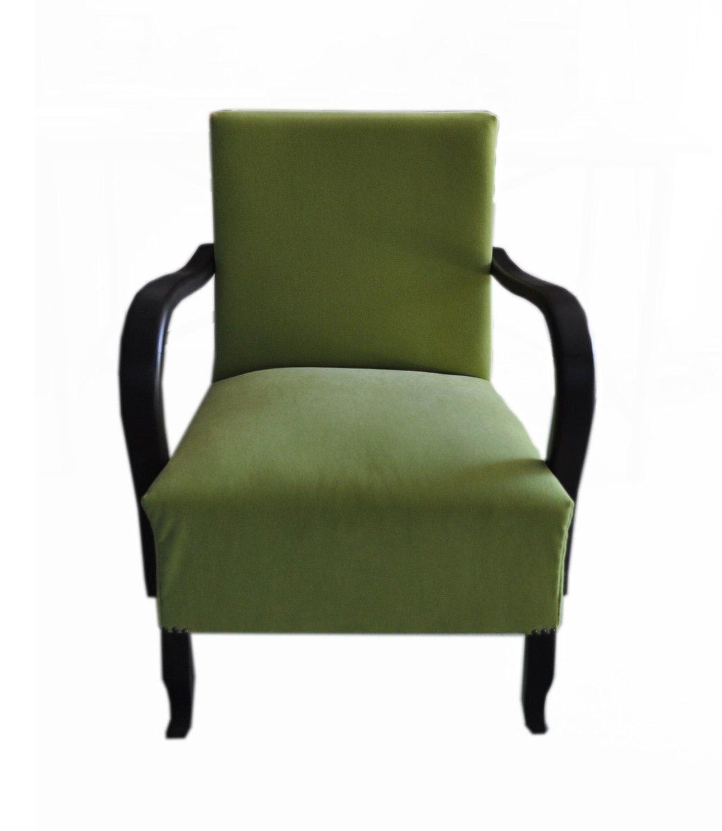 Art Deco Green Armchair, 1920s photo vinterior