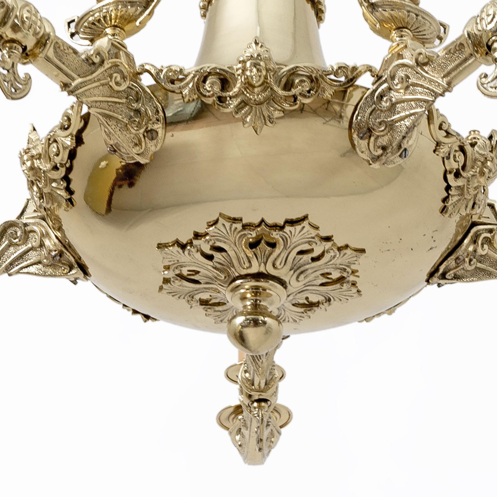 Lighting Empire Style Gilt Bronze Chandelier With Winged Figures – Italy, Early 19th photo